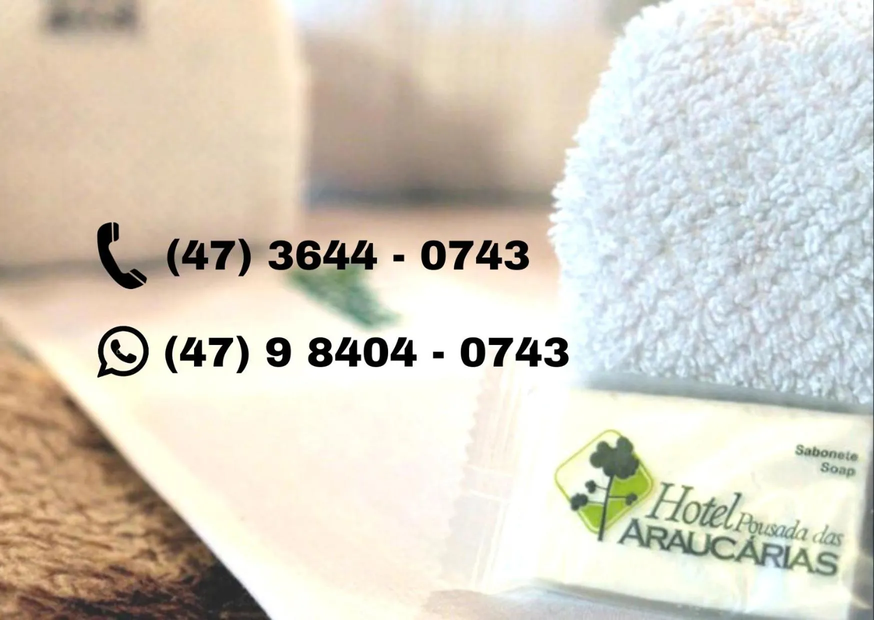 Text overlay in Hotel Pousada das Araucarias