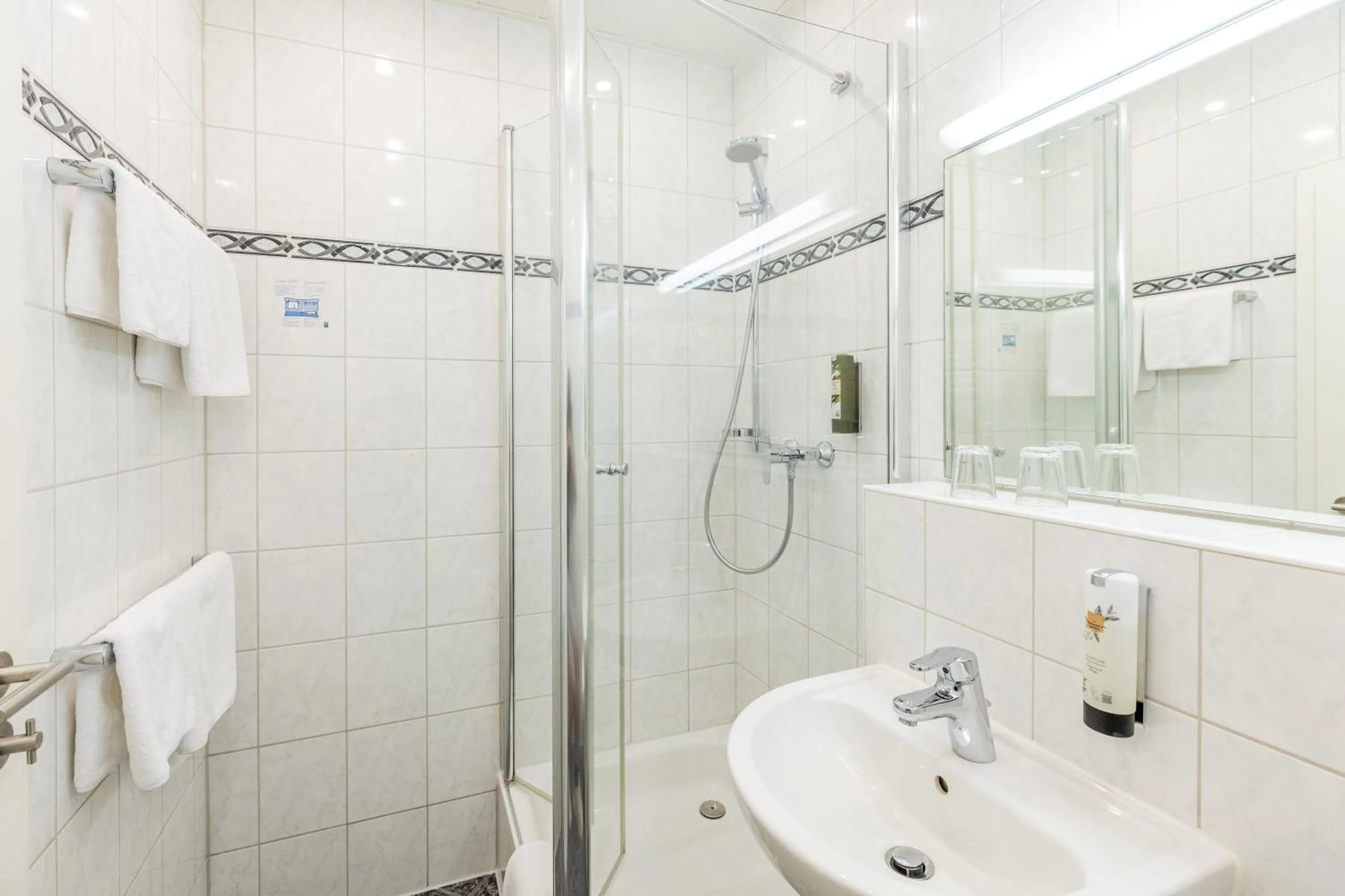 Shower in Hotel West an der Bockenheimer Warte