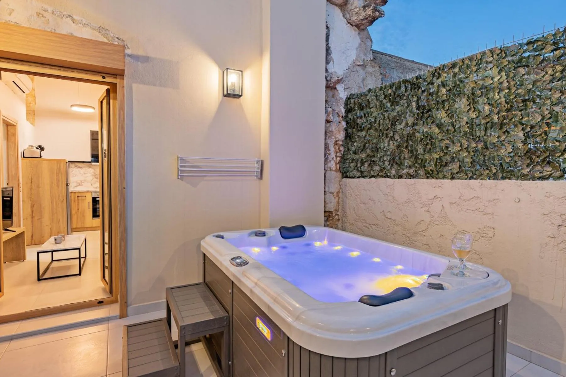 Hot Tub in Erotokritos City Luxury Suites