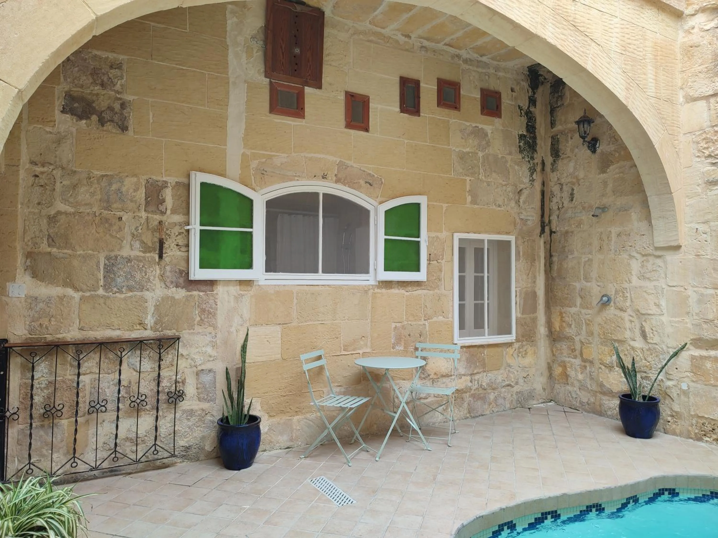 Pool view in Tal-Barun Farmhouse