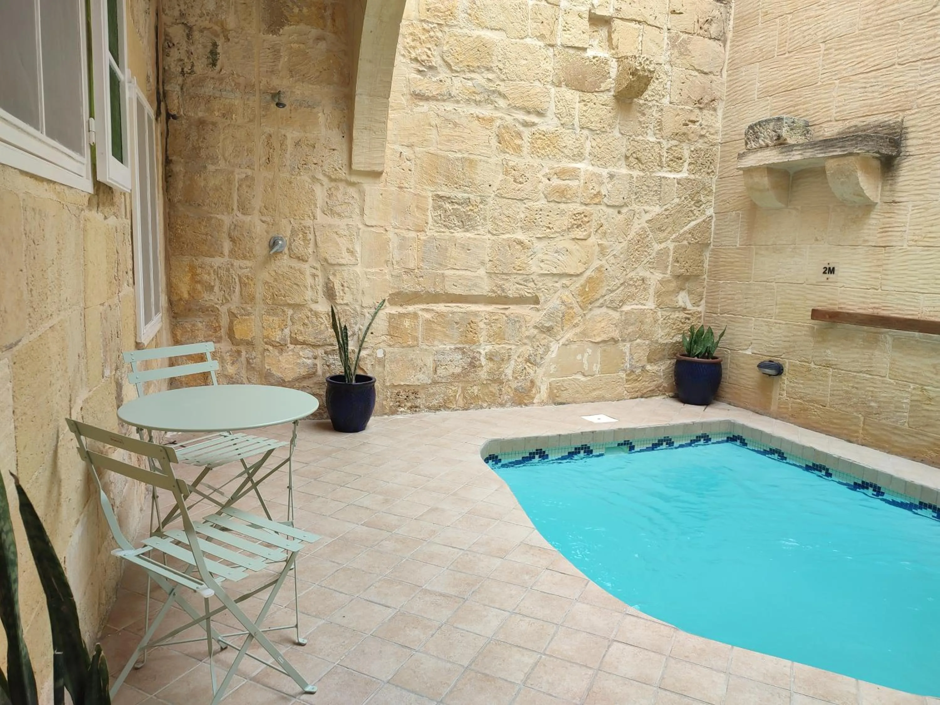 Pool view in Tal-Barun Farmhouse
