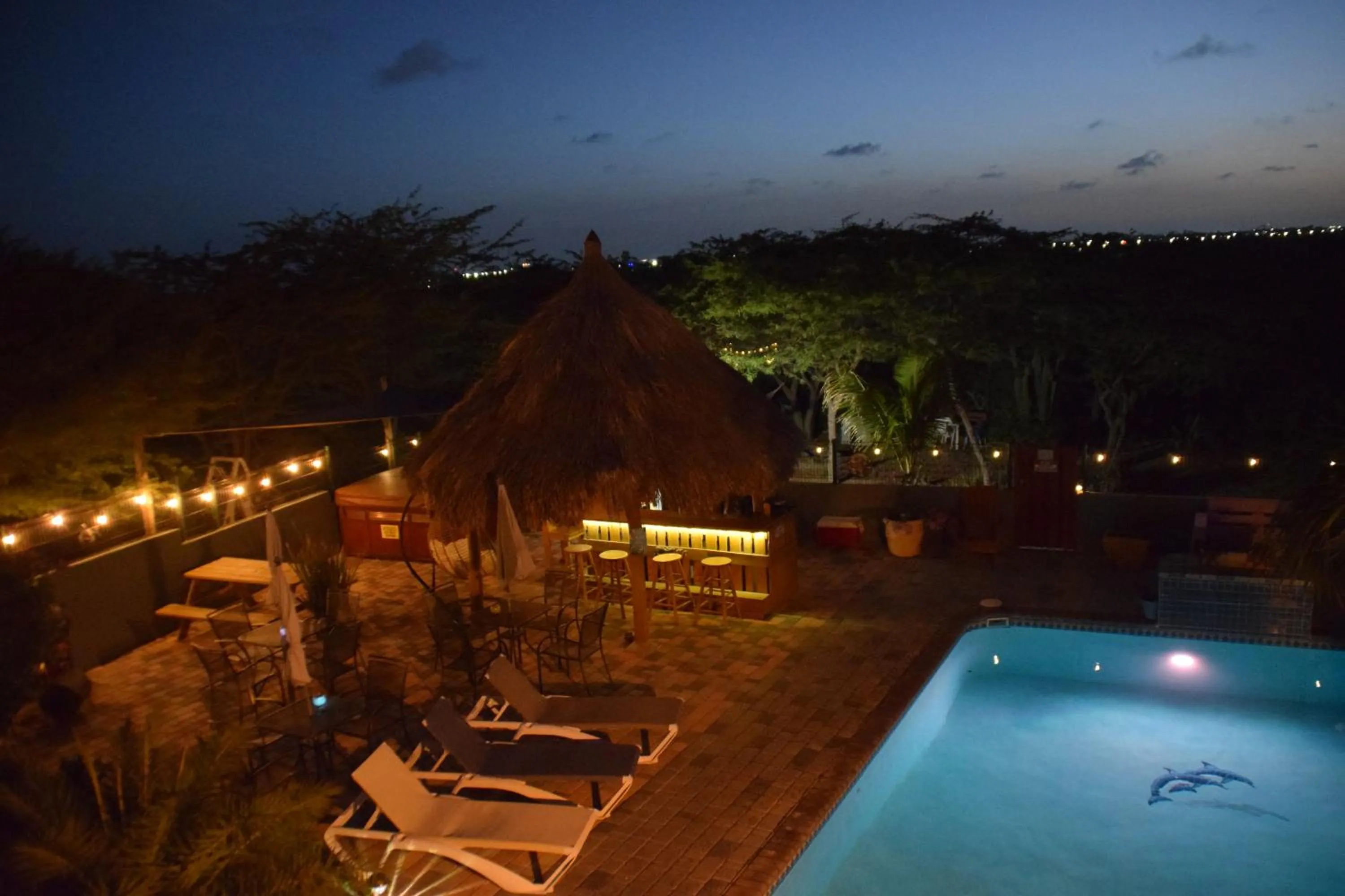 Night in La Felicidad Aruba