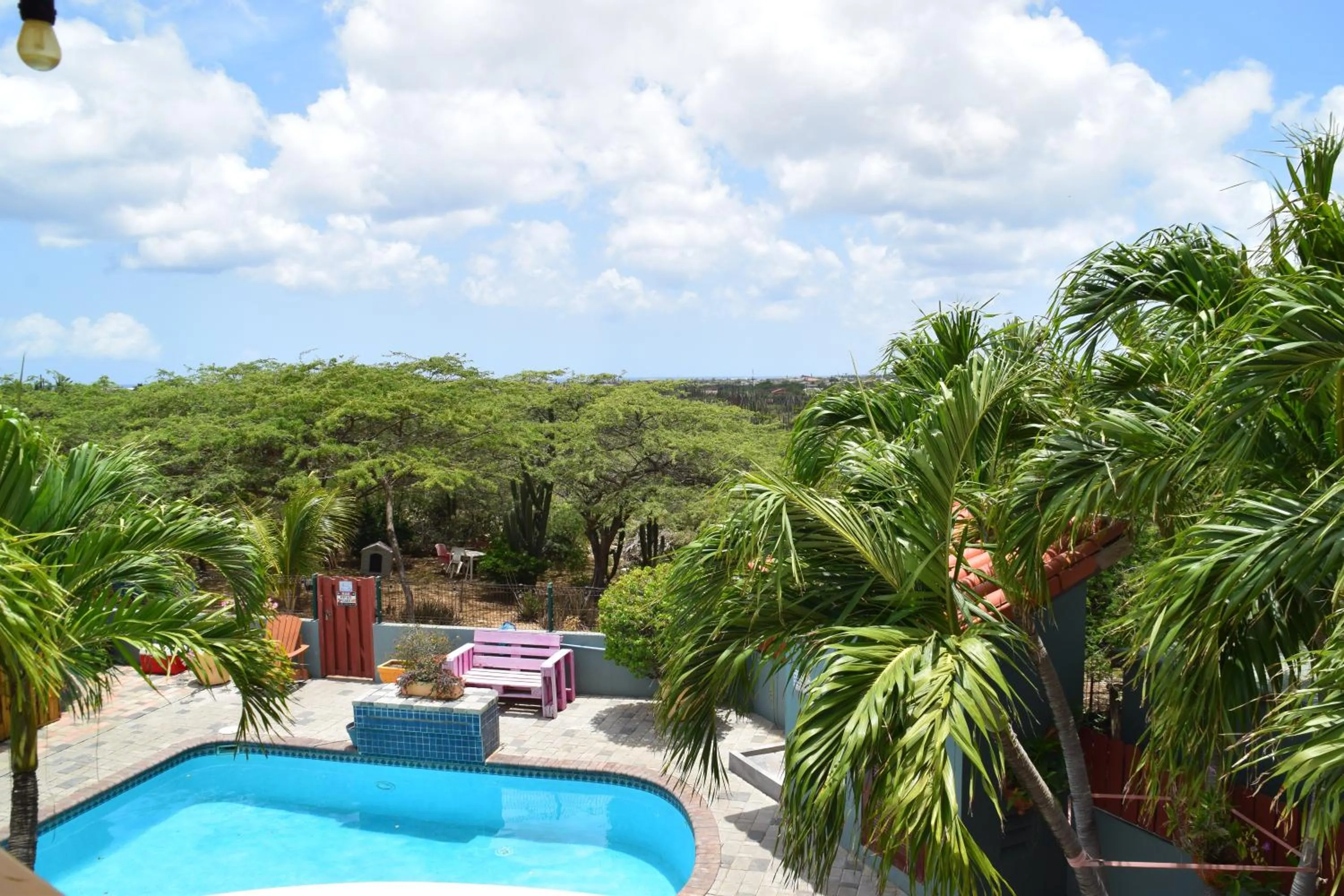 Garden view in La Felicidad Aruba