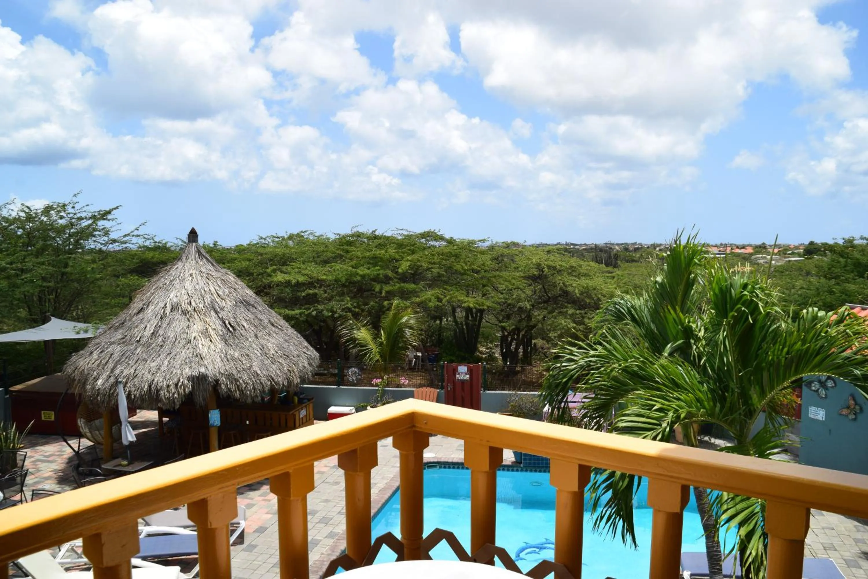 Pool view in La Felicidad Aruba