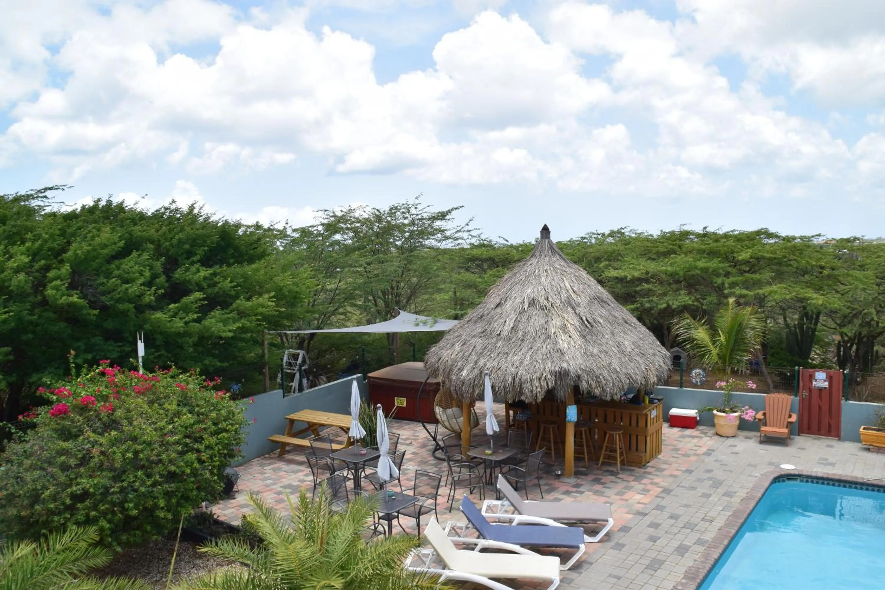 Pool view in La Felicidad Aruba