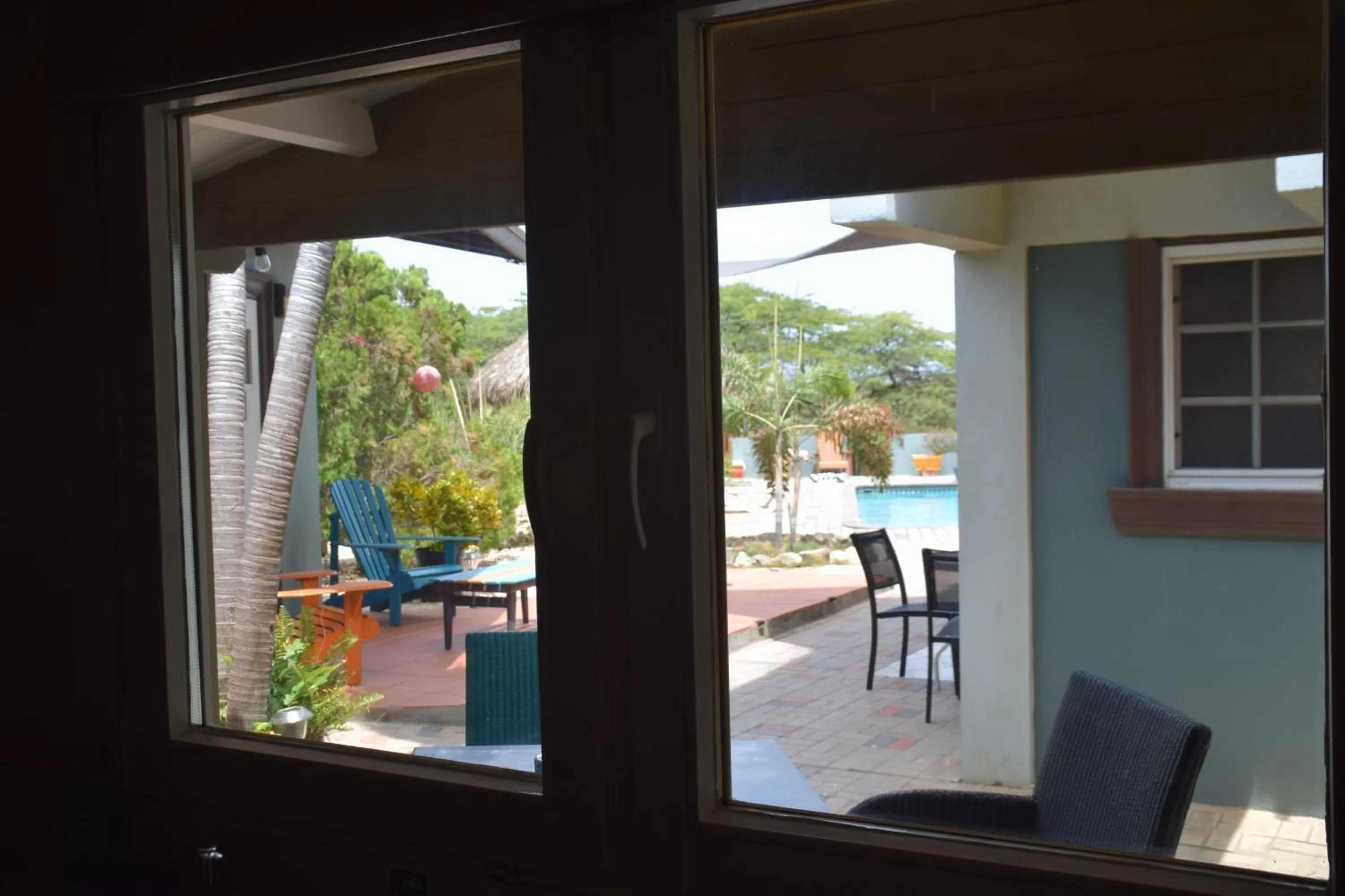 Garden view in La Felicidad Aruba