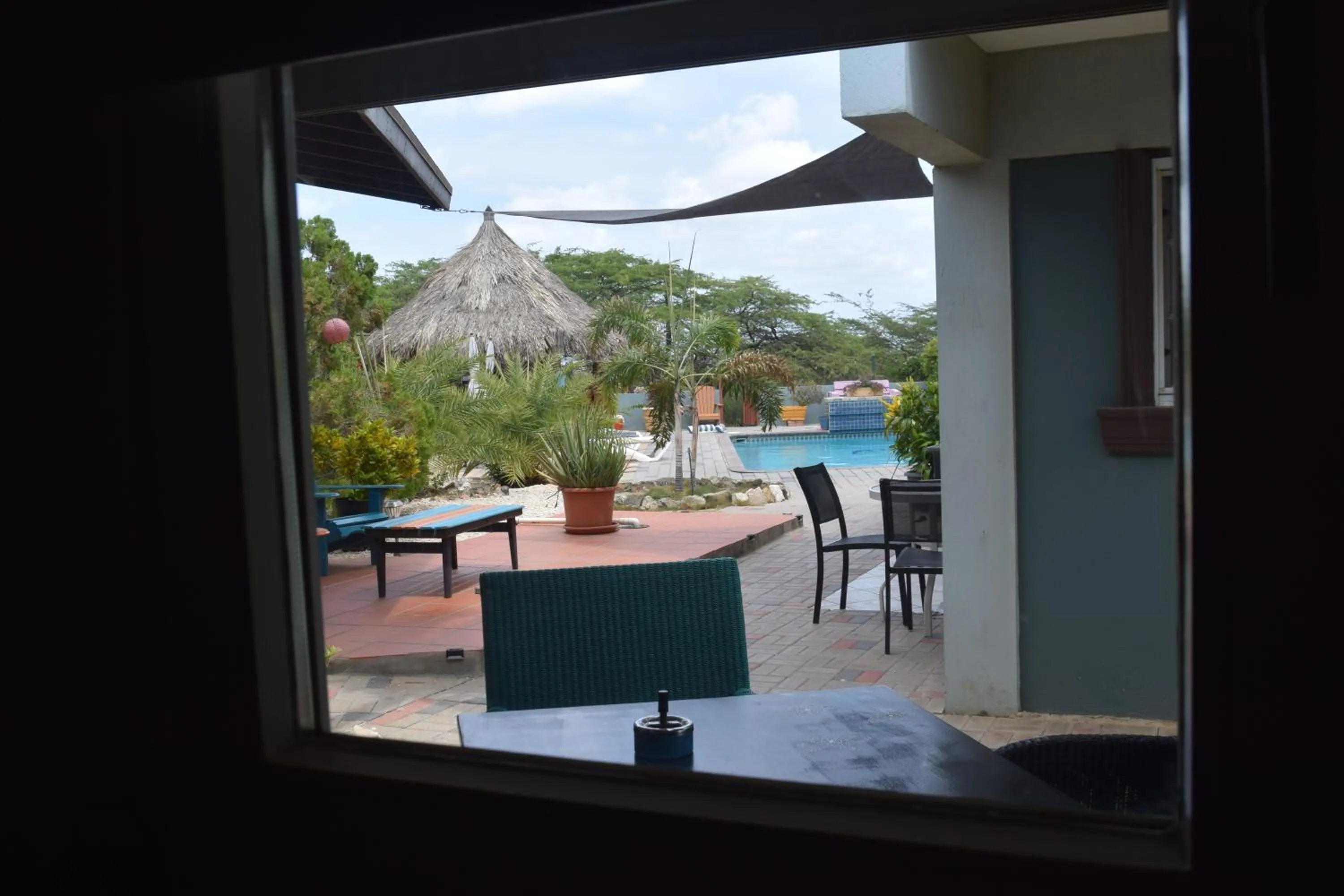 Pool view in La Felicidad Aruba