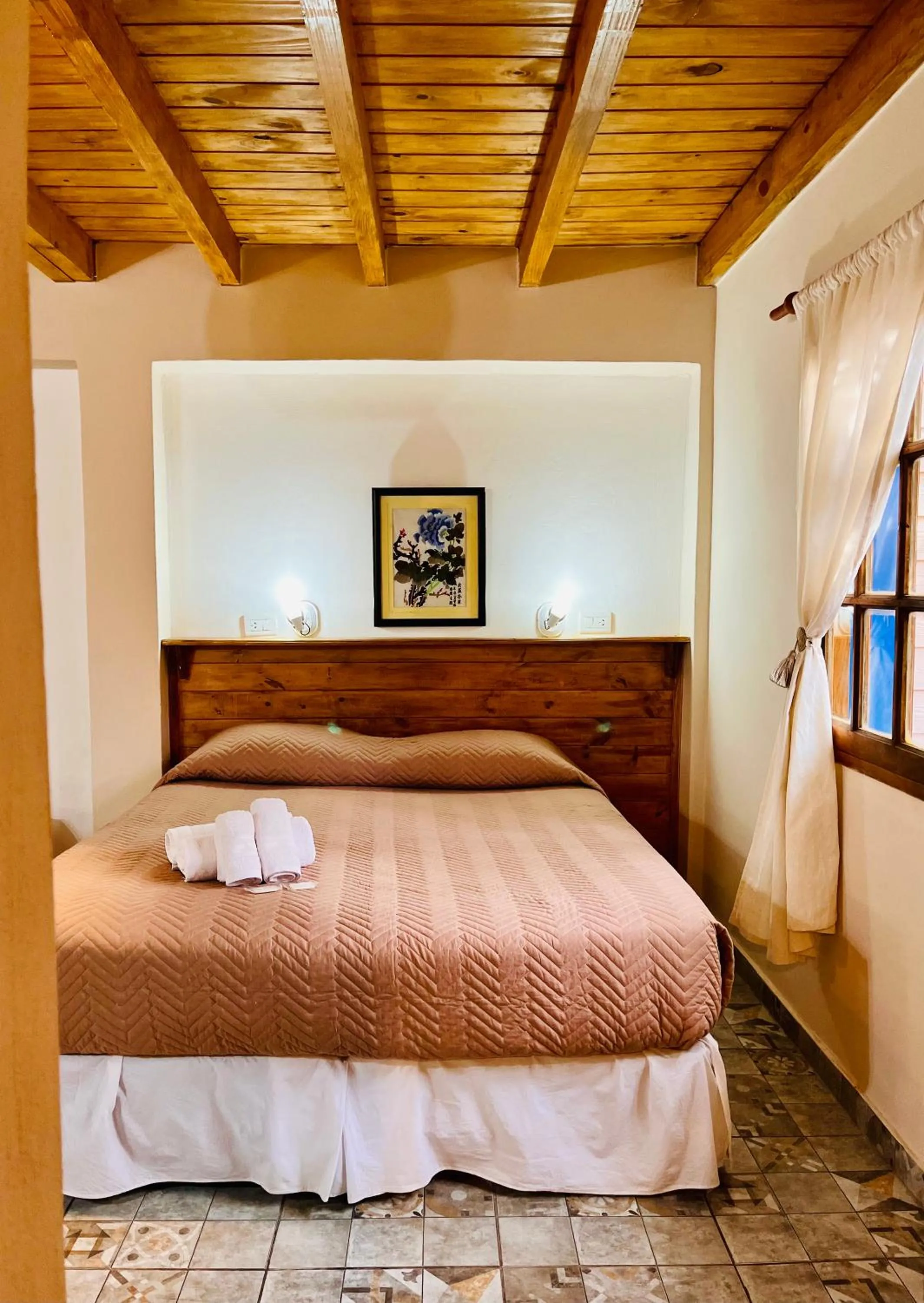 Bed in Hospedaje Flores del Sur