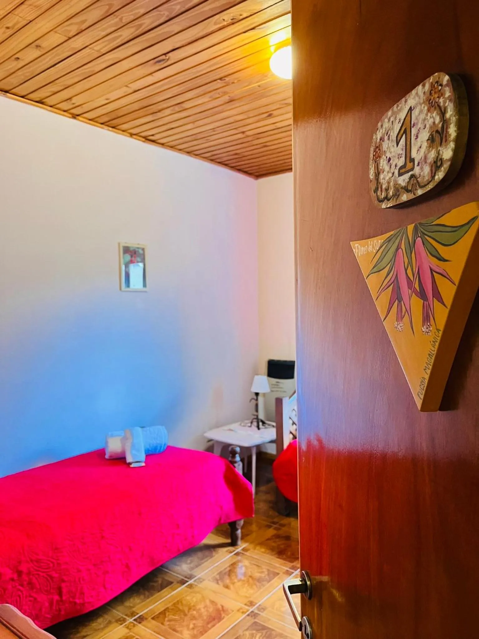 Bed in Hospedaje Flores del Sur