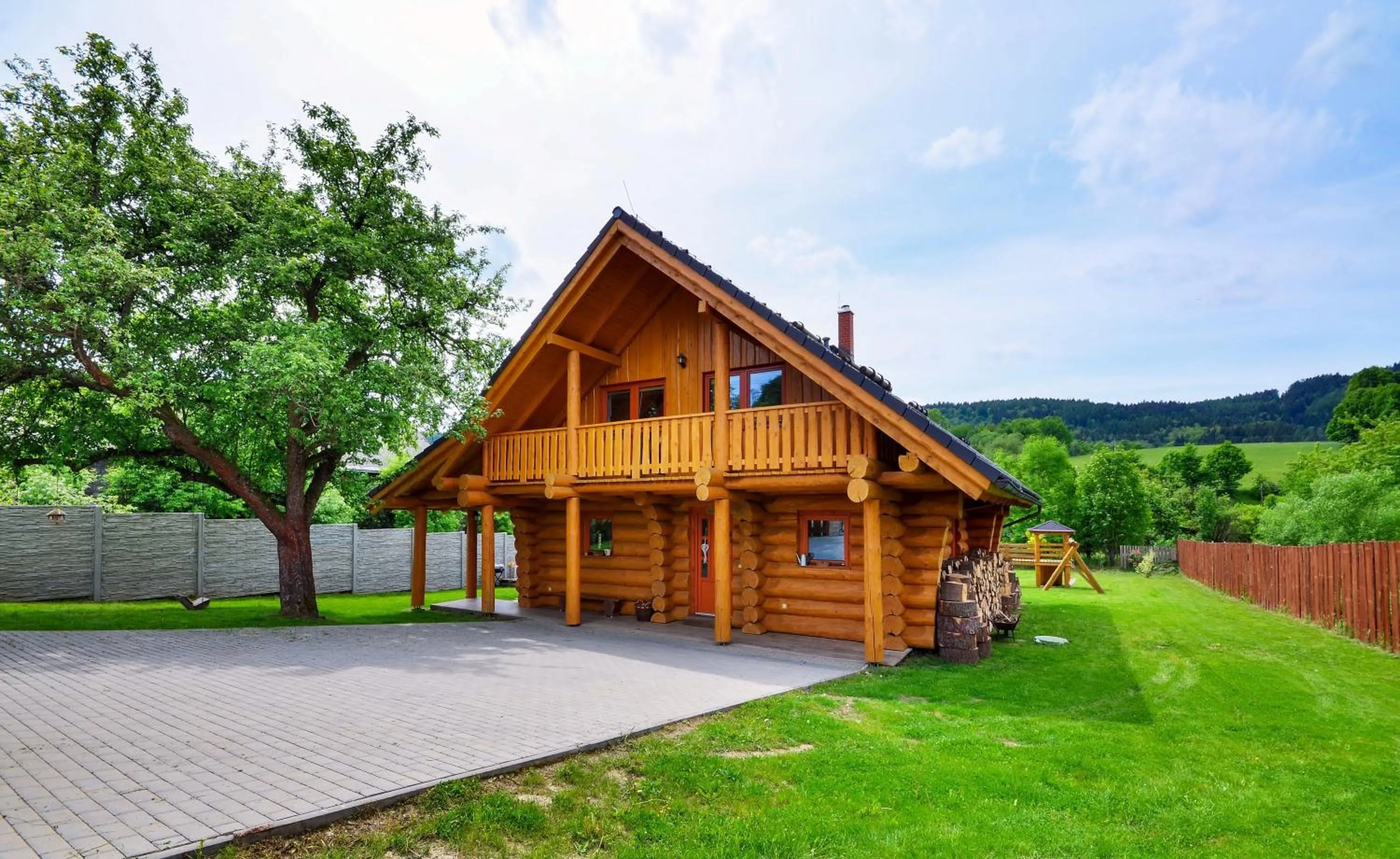 Garden view in Srub Losiny