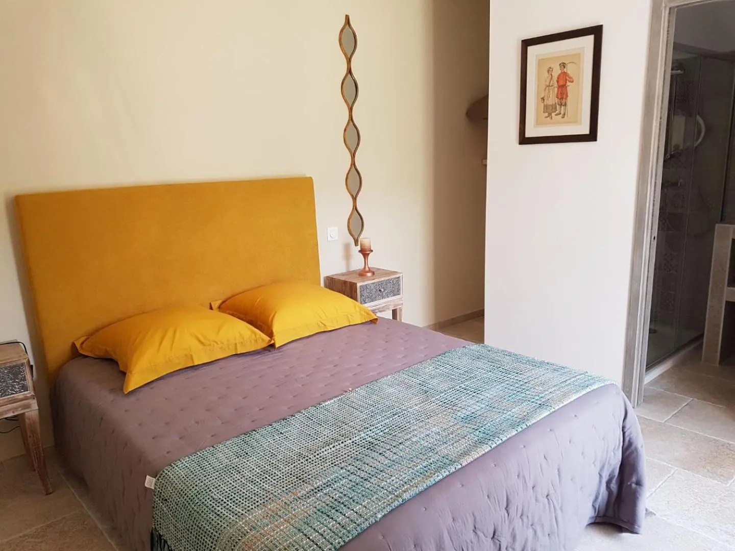 Double Room with Pool View in Villa Capraghjese