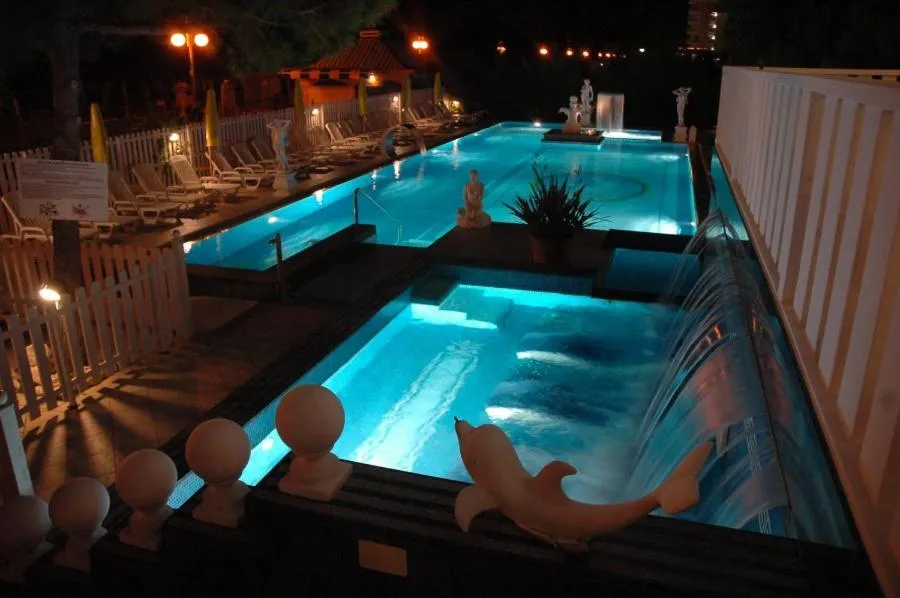 Pool view in Hotel Carlton