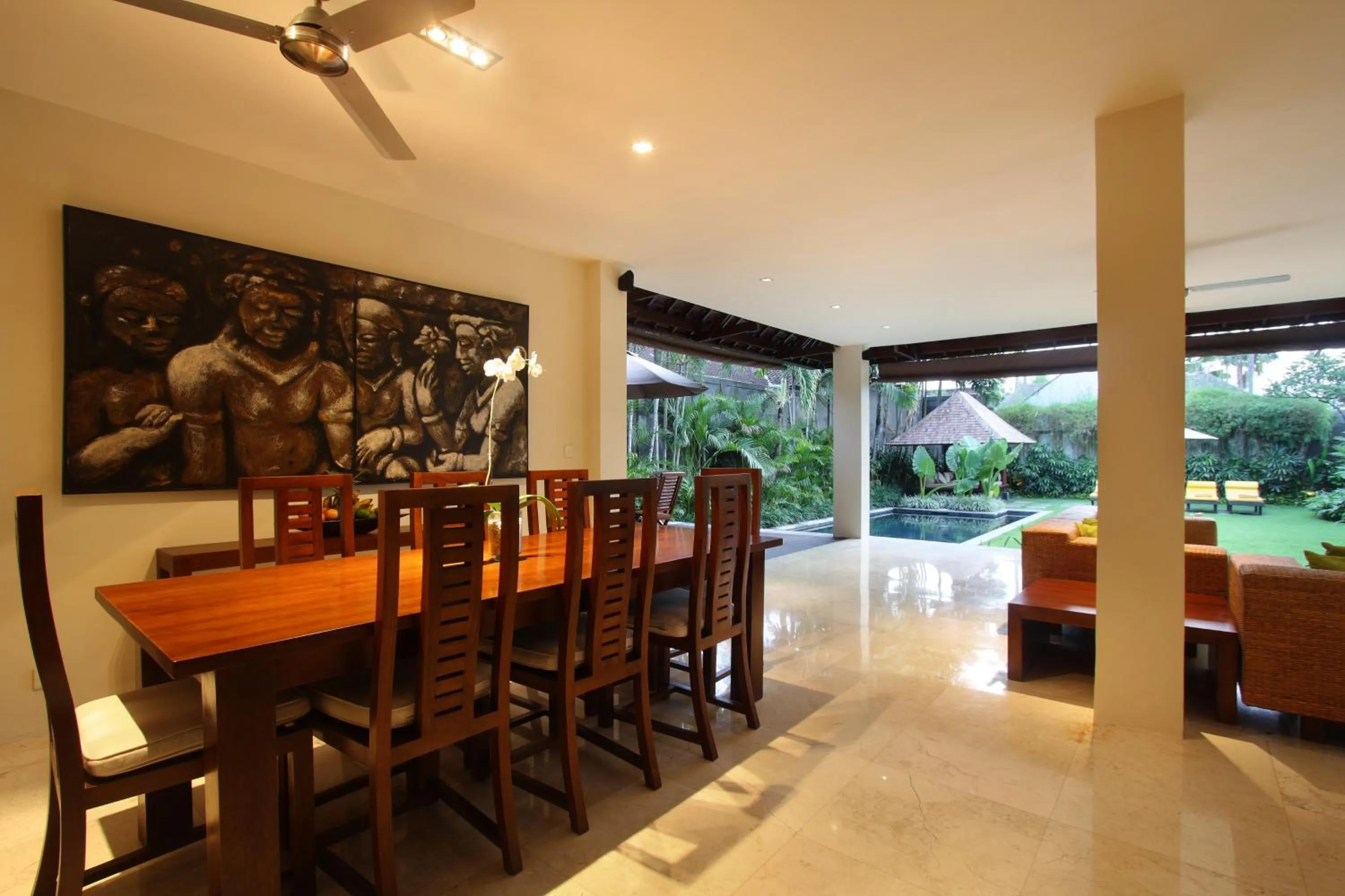 Dining area in Serene Villas