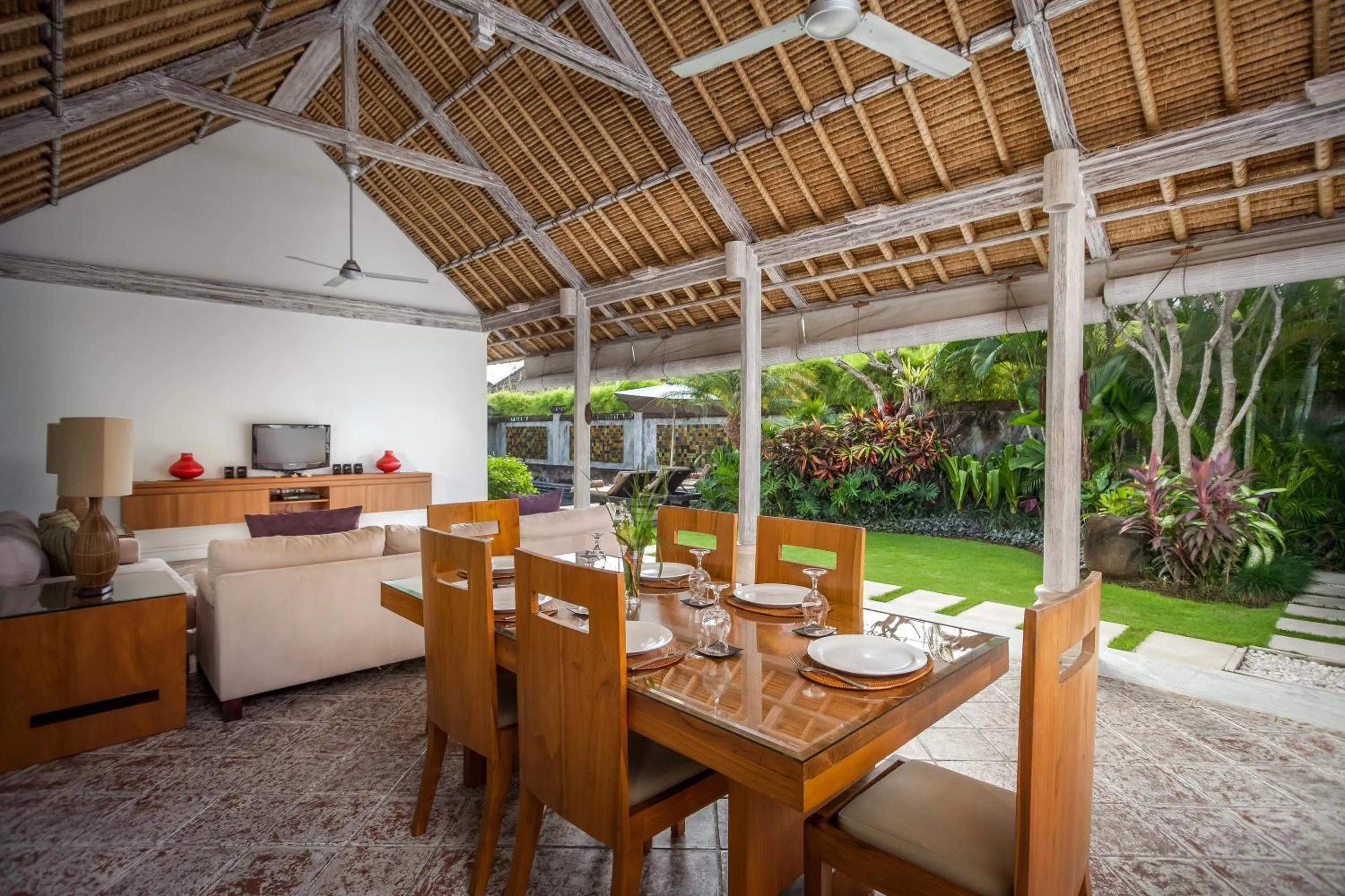 Dining area in Serene Villas