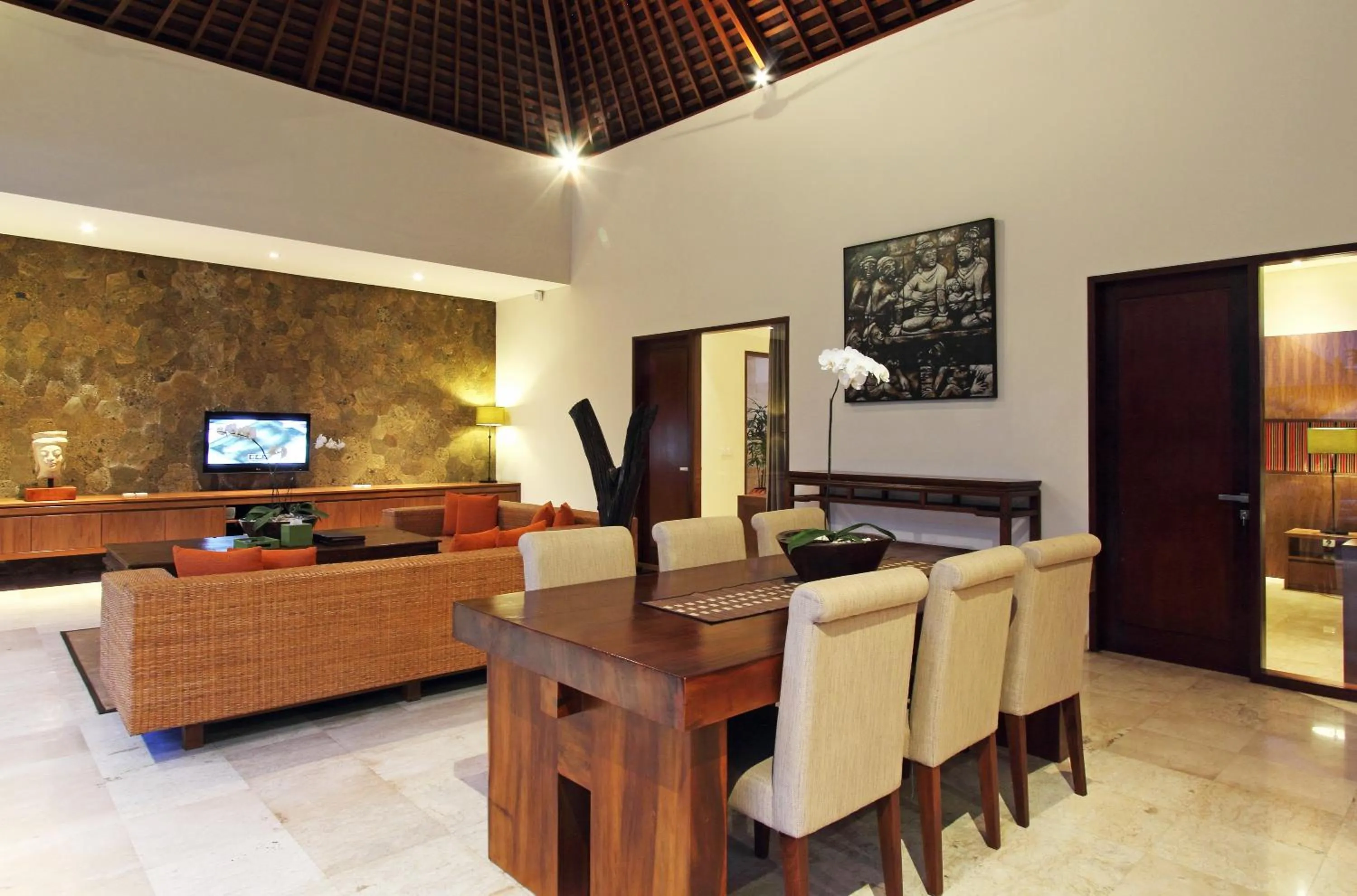 Dining area in Serene Villas