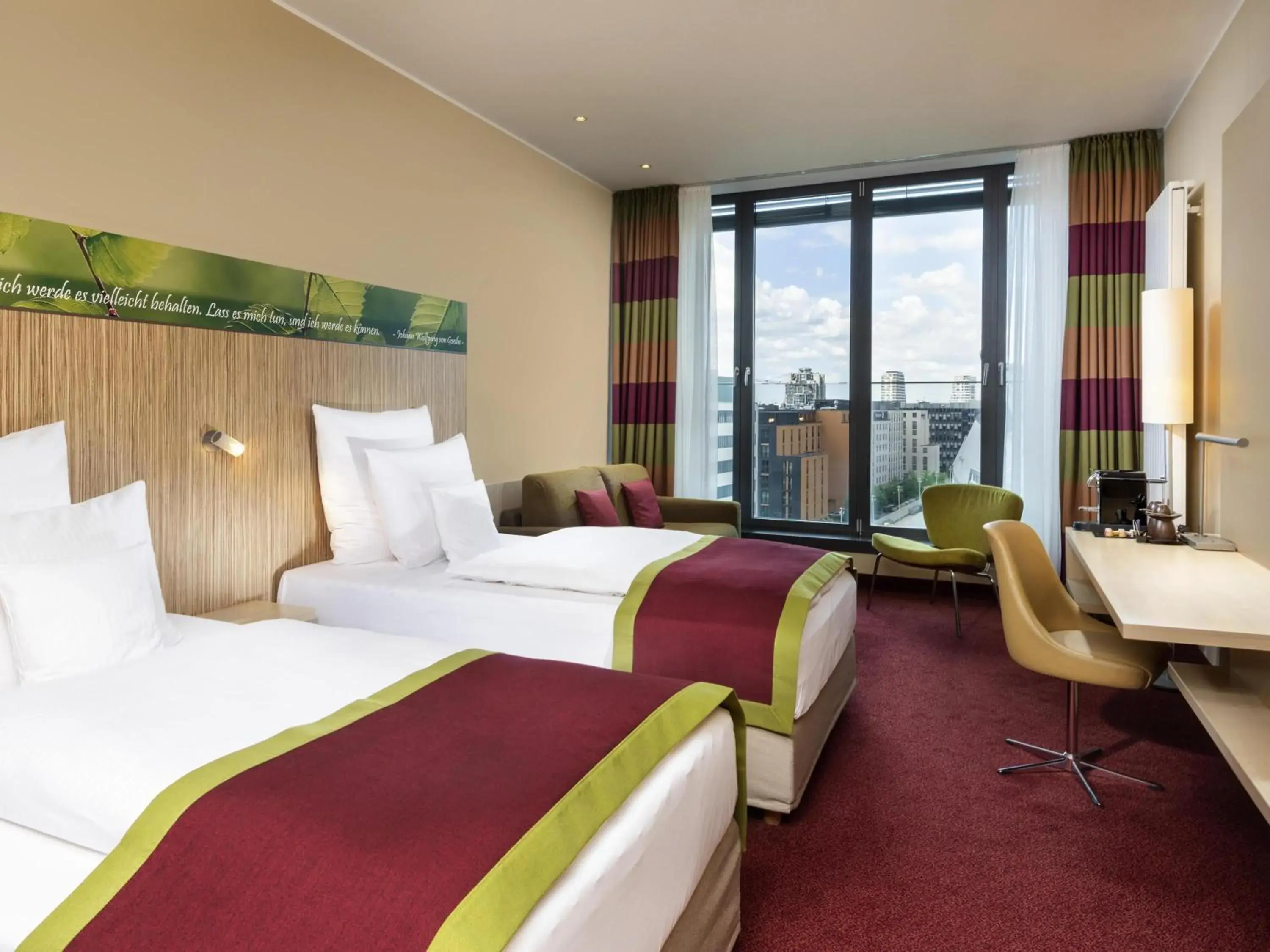 Bedroom in Mövenpick Hotel Frankfurt City Messe Bedroom in Mövenpick Hotel Frankfurt City Messe