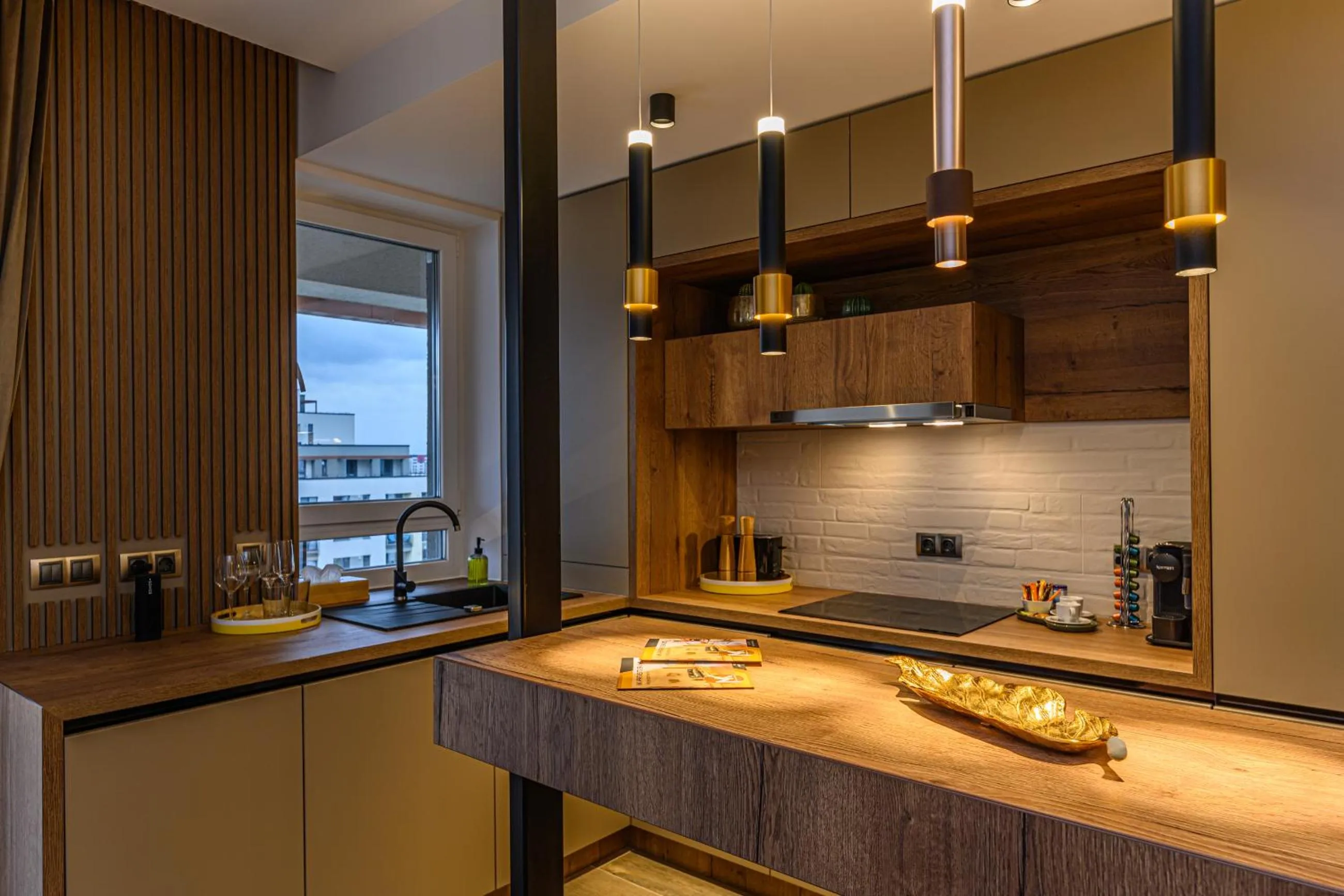 Communal kitchen in MK Apartments Brasov