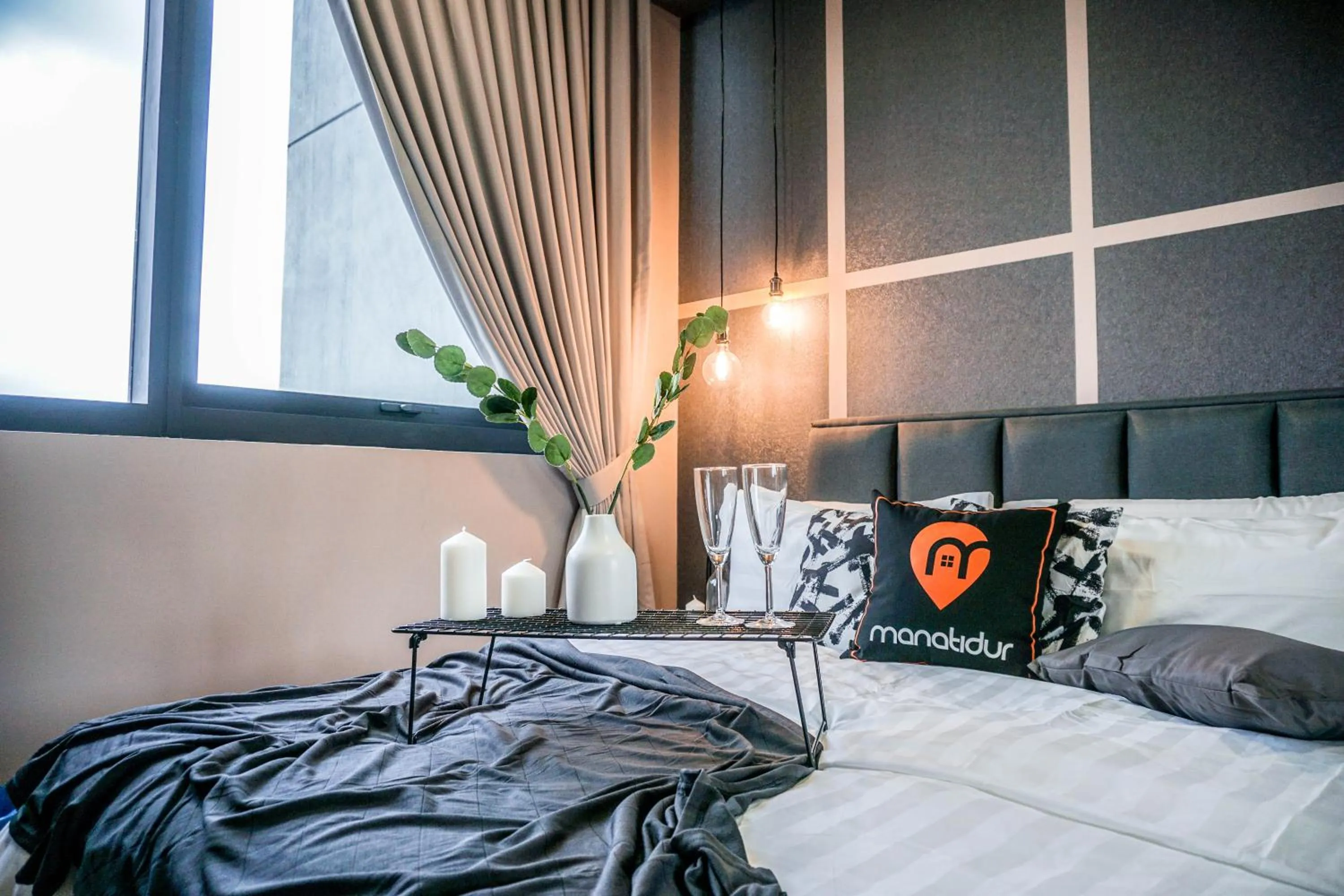 Bedroom, Bed in Manatidur@THE HUB SS2