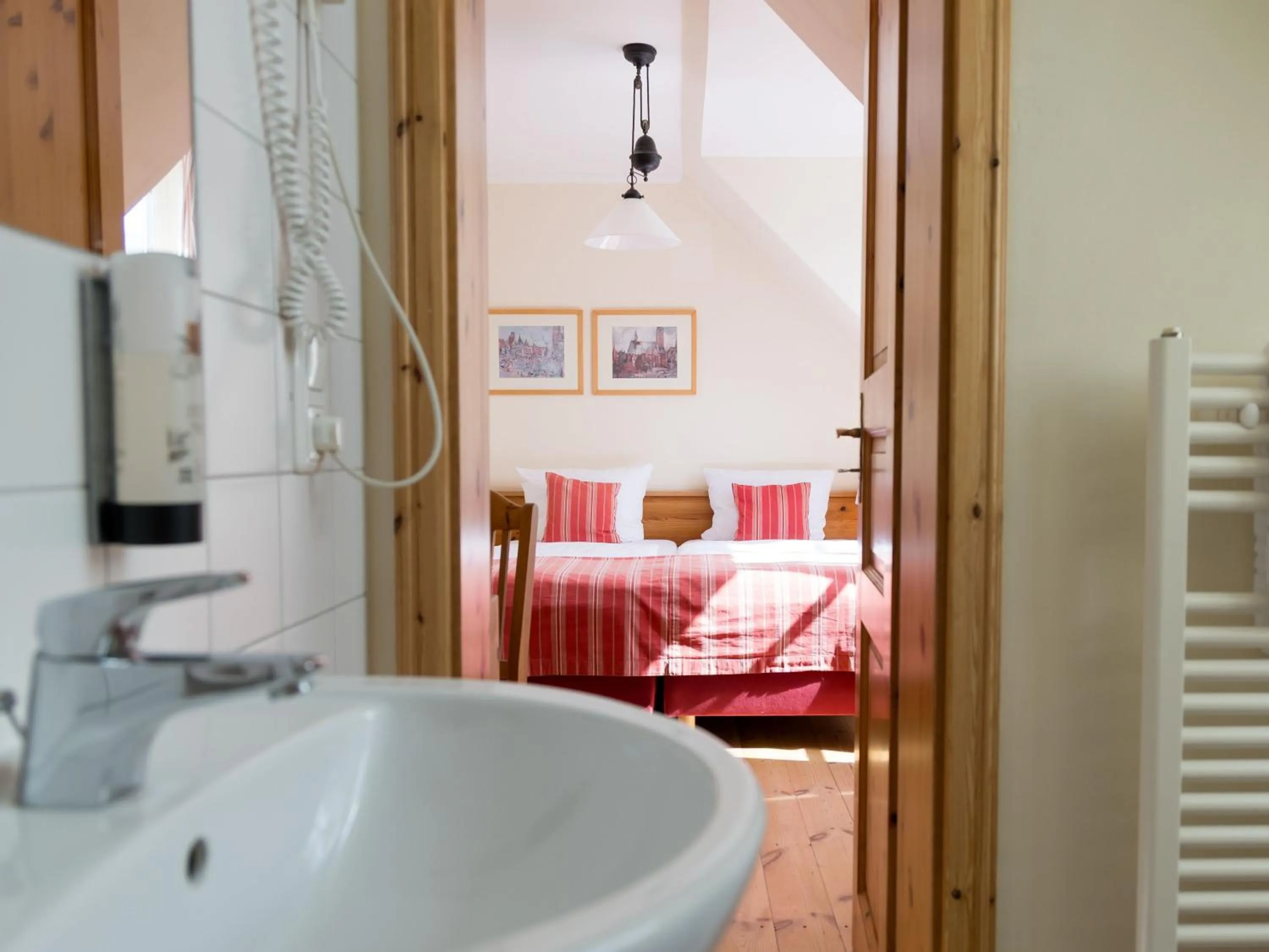 Bathroom, Bed in Landhaus Alte Schmiede