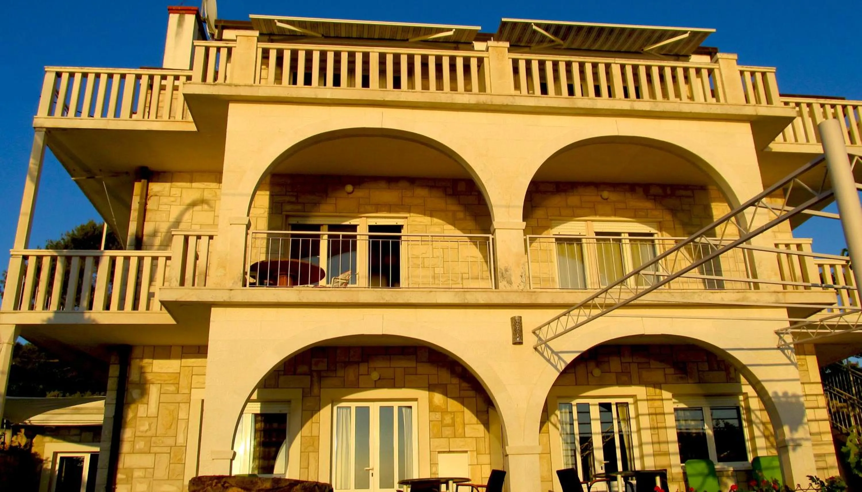 Property building in Beautiful apartment for two persons with sea view in Trogir near the beach