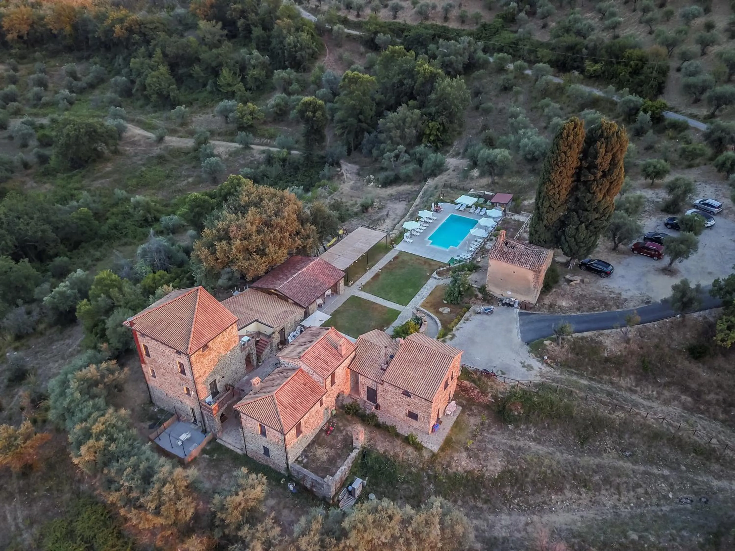 Bird's eye view in Le Querce Farmhouse