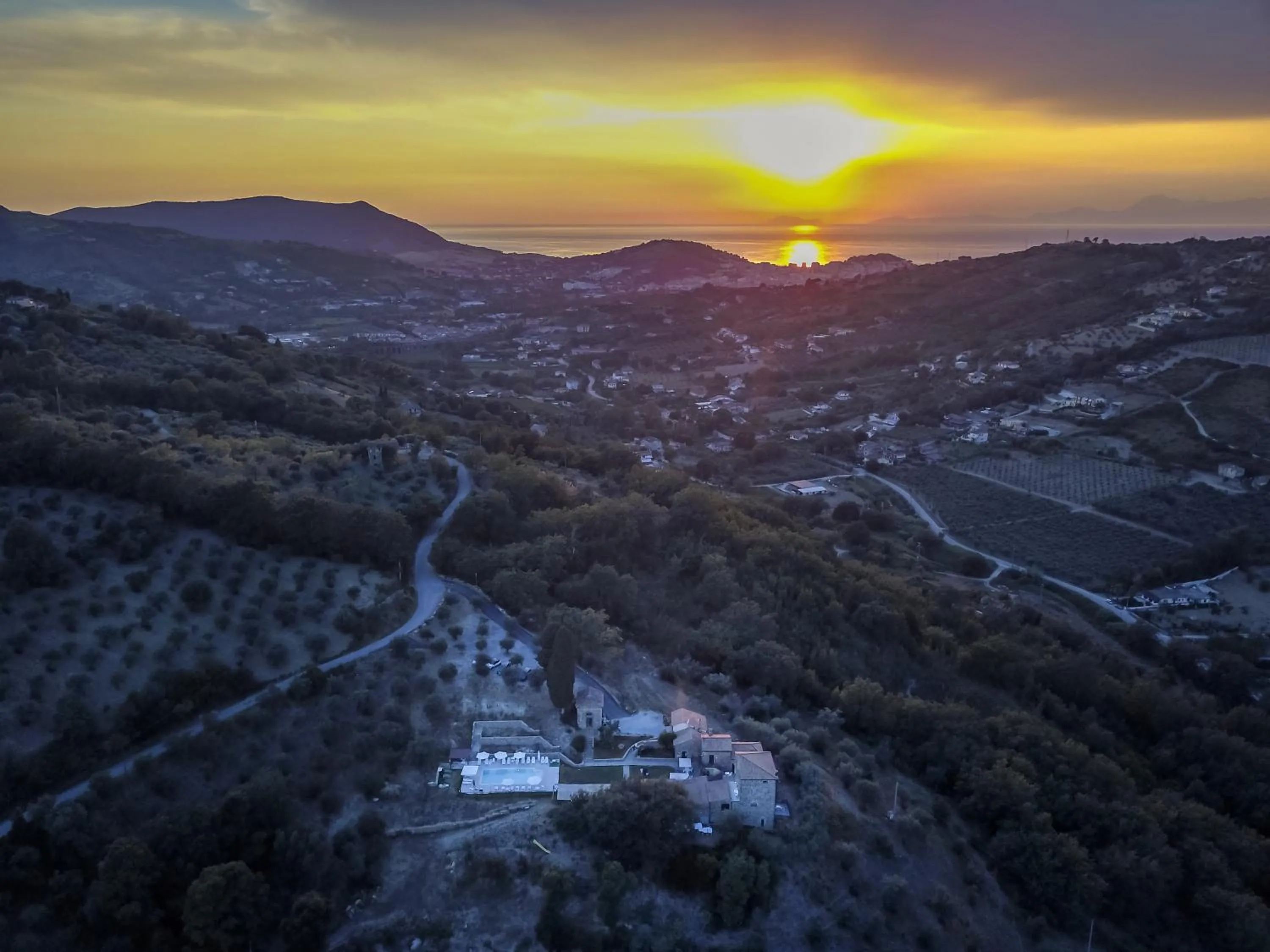 Bird's eye view in Le Querce Farmhouse