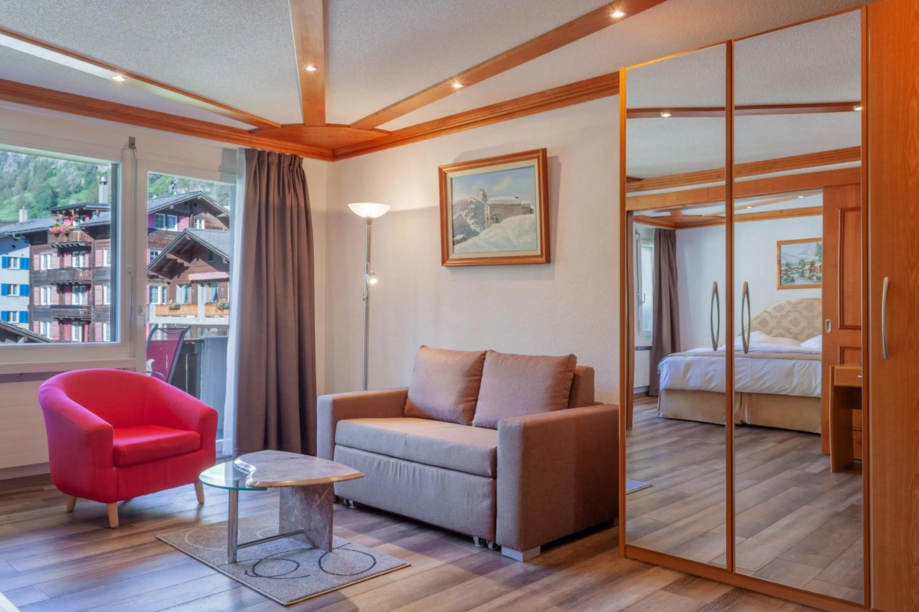 Bed in Hotel Beau Rivage