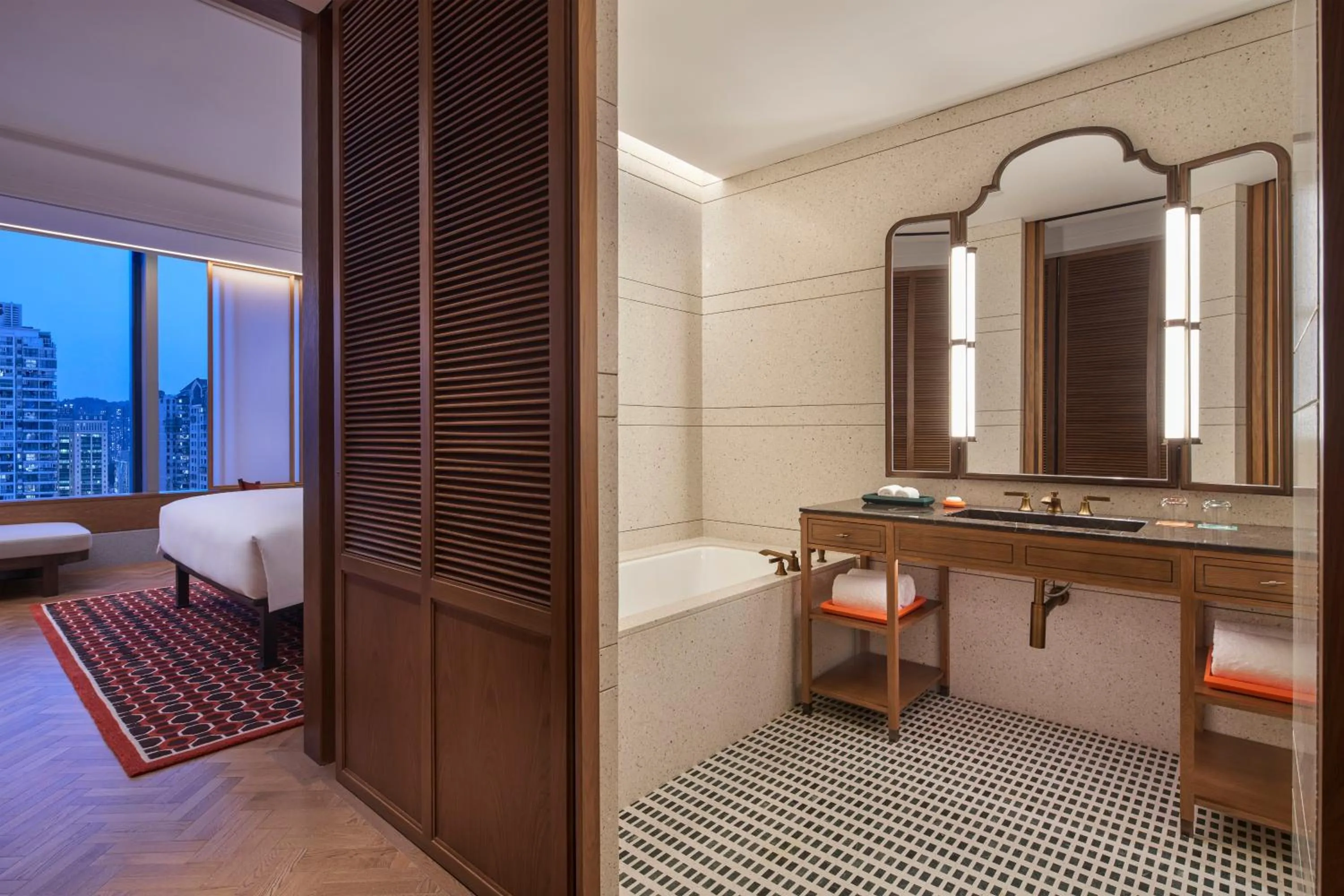 Bathroom, Bed in Andaz Xiamen, By Hyatt