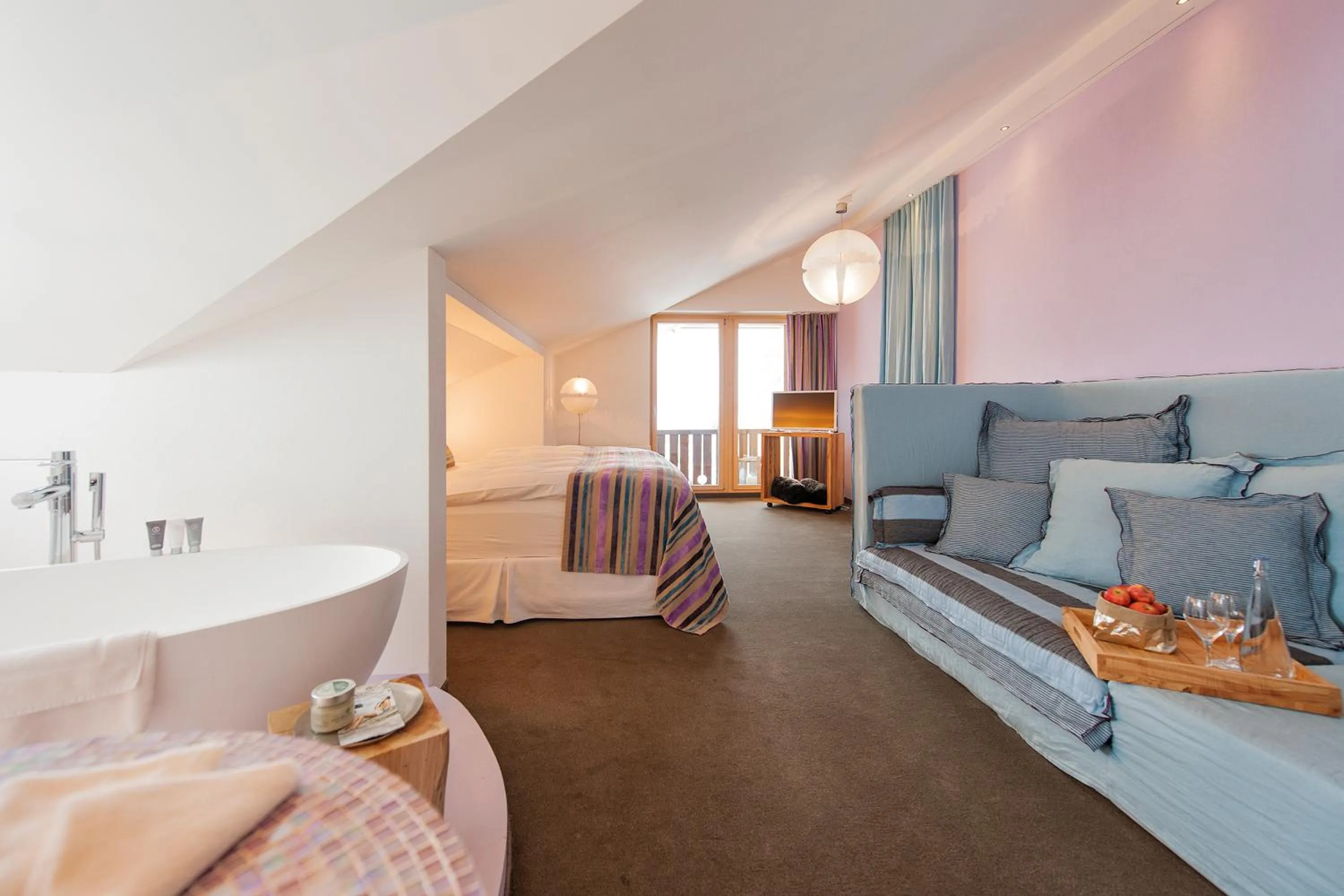 Photo of the whole room, Bed in Wellness Hotel Stoos