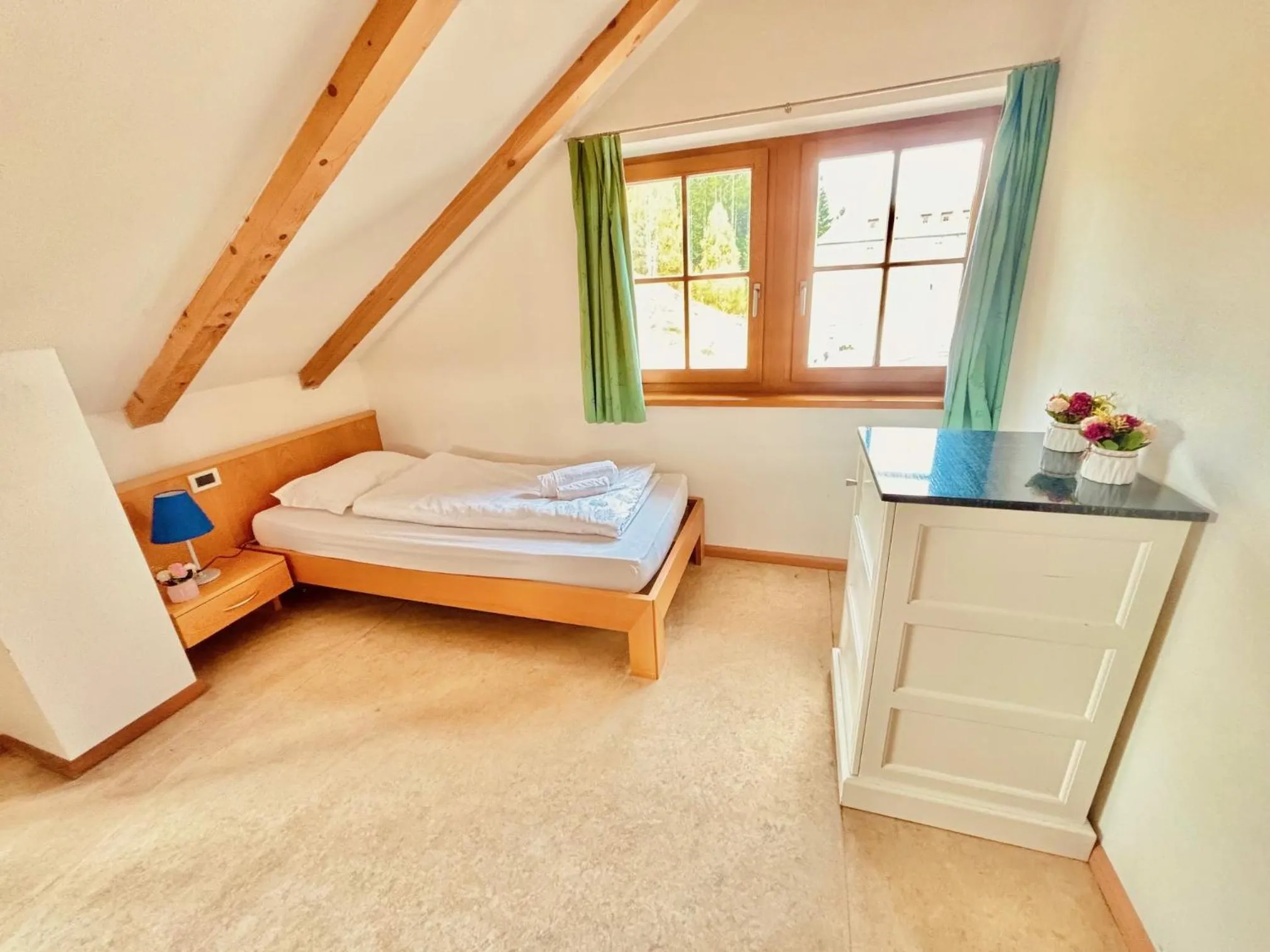 Bed in Hotel Corno Bianco