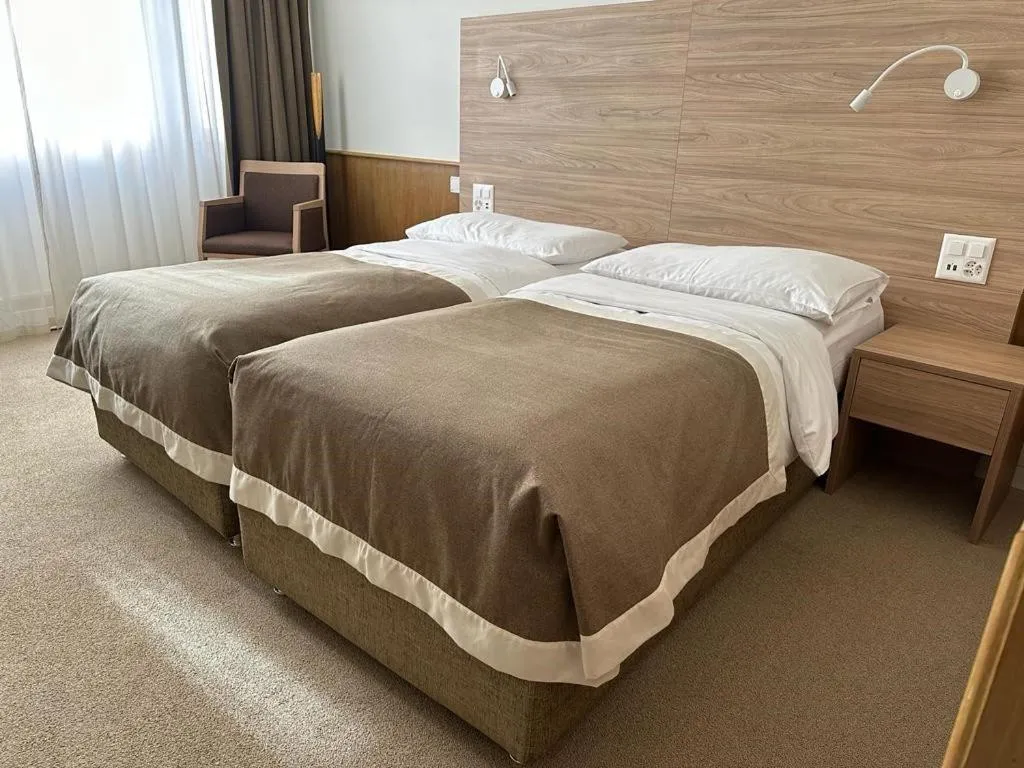 Bed in Continental Hotel Lausanne