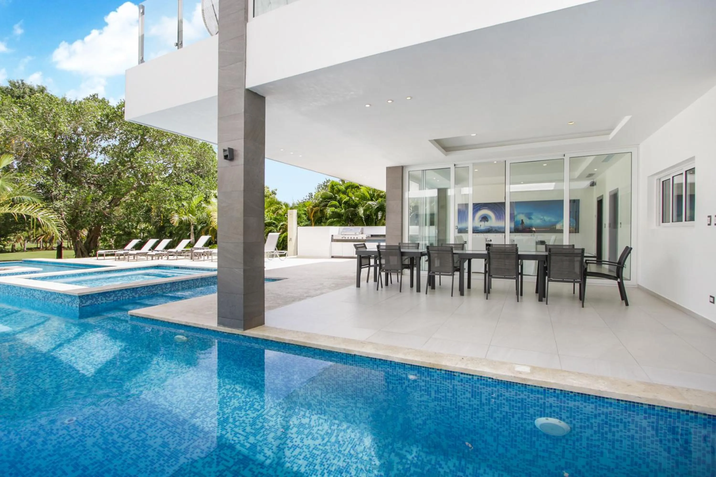 Patio in Modern Brand New Villa with Pool, Jacuzzi, Chef at Cocotal Golf & Country Club