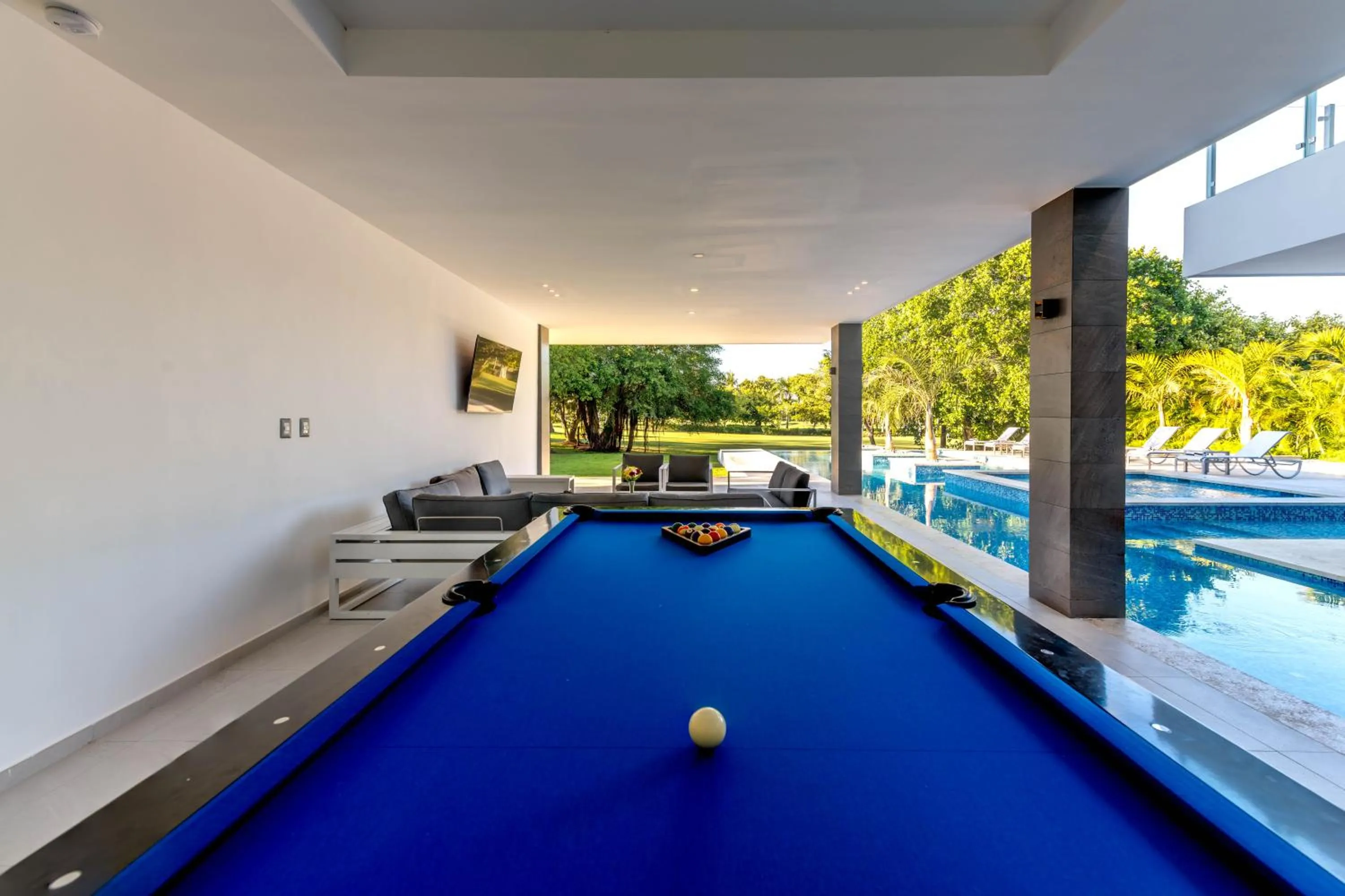 Billiard in Modern Brand New Villa with Pool, Jacuzzi, Chef at Cocotal Golf & Country Club
