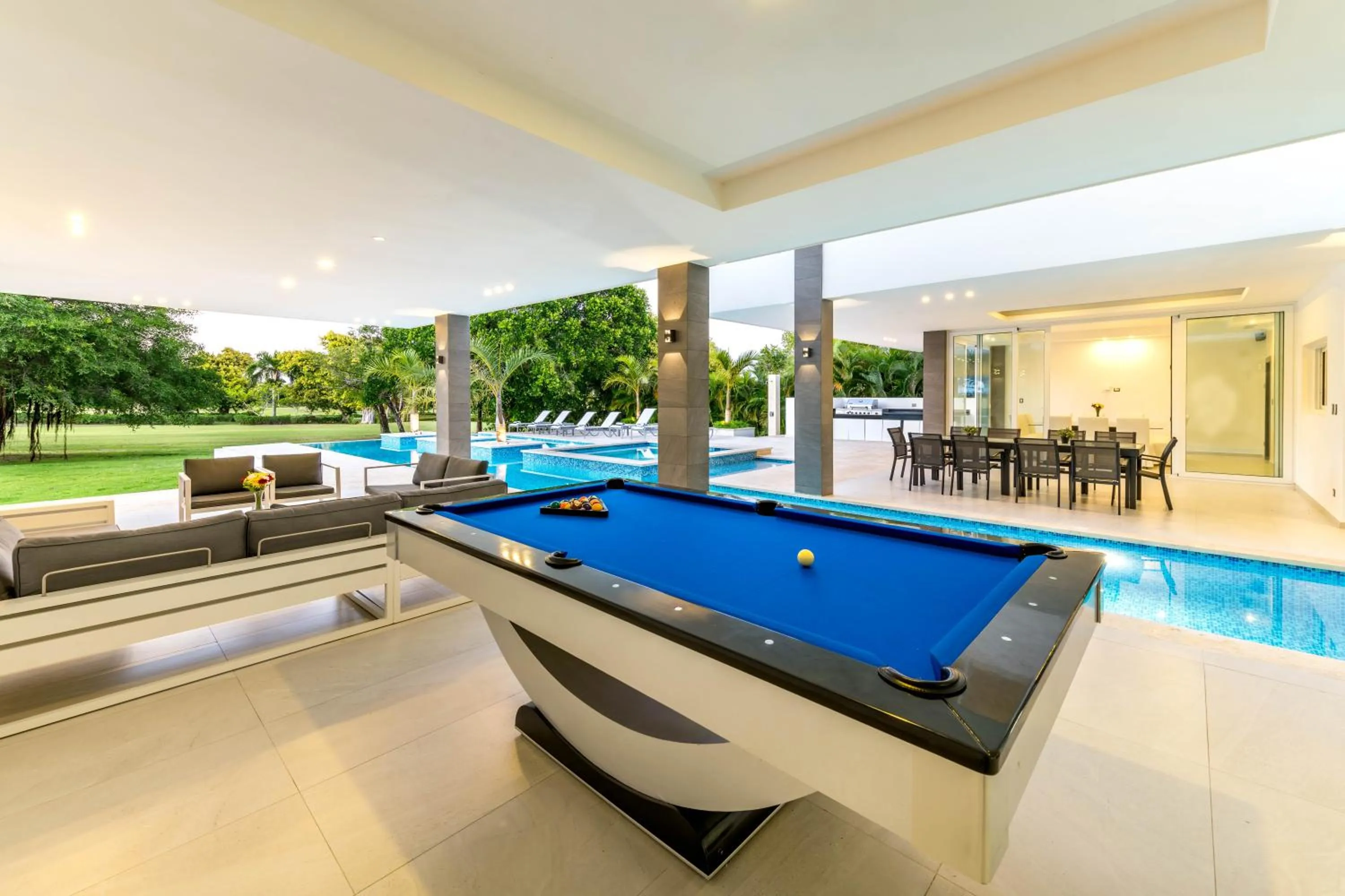 Billiard in Modern Brand New Villa with Pool, Jacuzzi, Chef at Cocotal Golf & Country Club