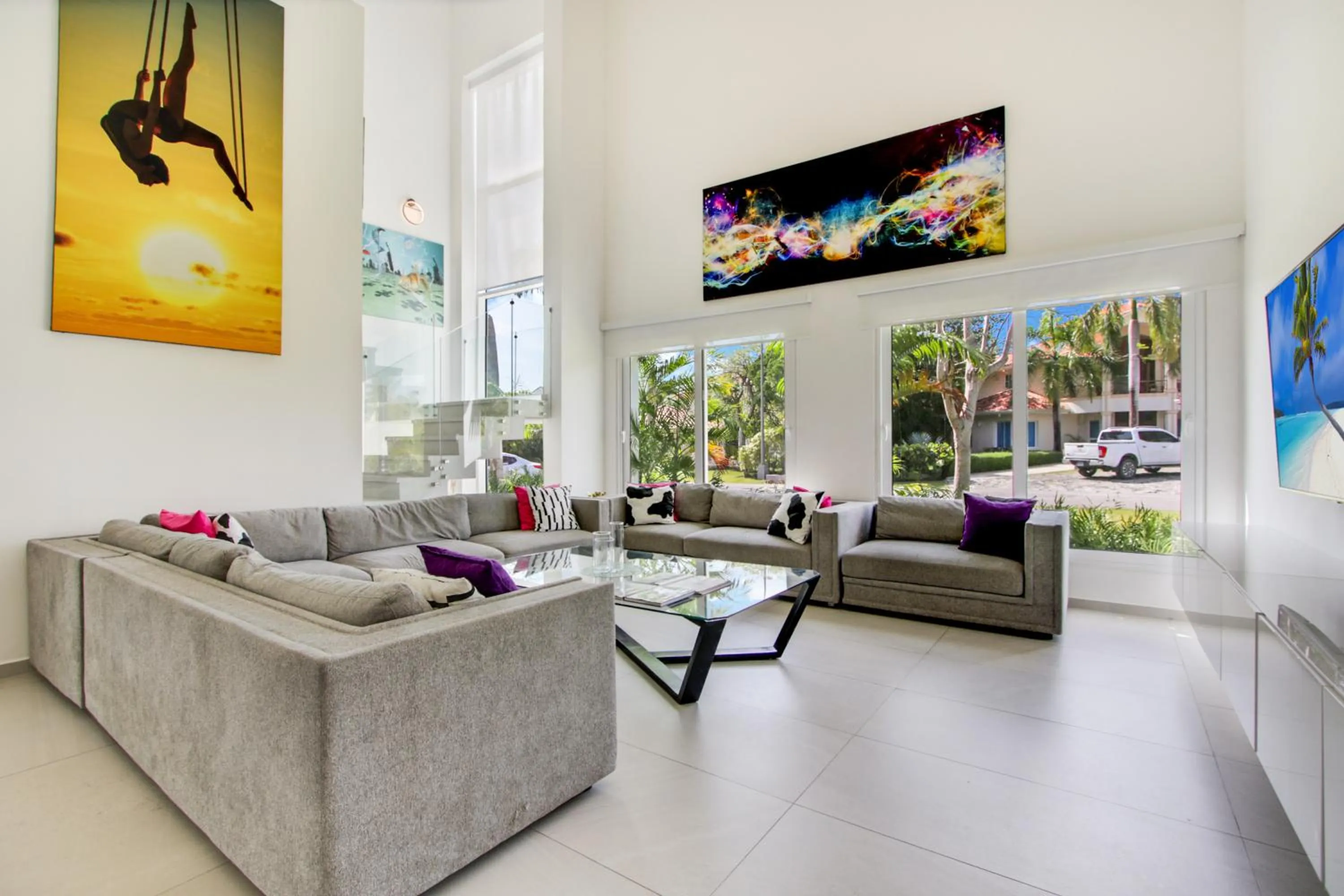 TV and multimedia in Modern Brand New Villa with Pool, Jacuzzi, Chef at Cocotal Golf & Country Club