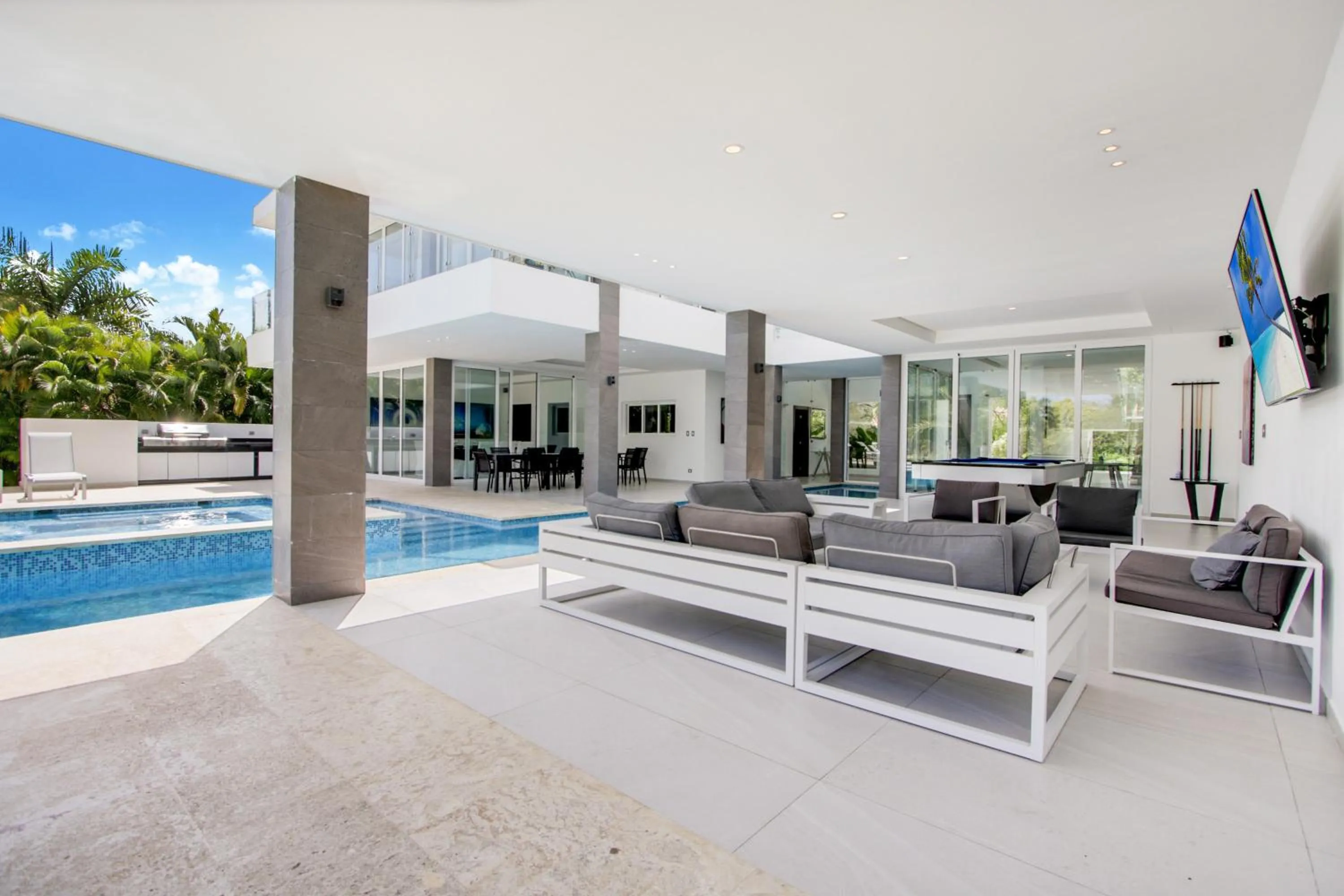 Patio in Modern Brand New Villa with Pool, Jacuzzi, Chef at Cocotal Golf & Country Club