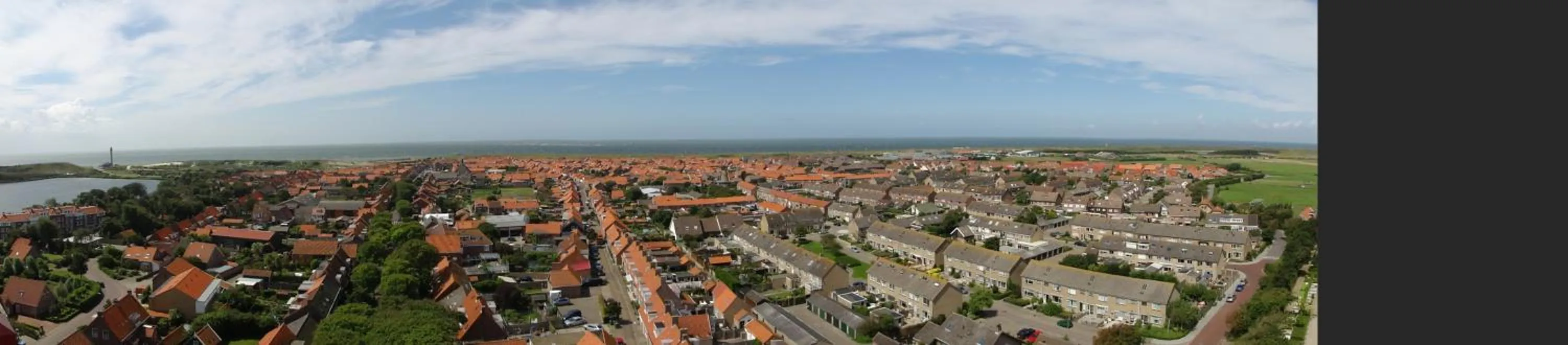 City view in bed bij zee