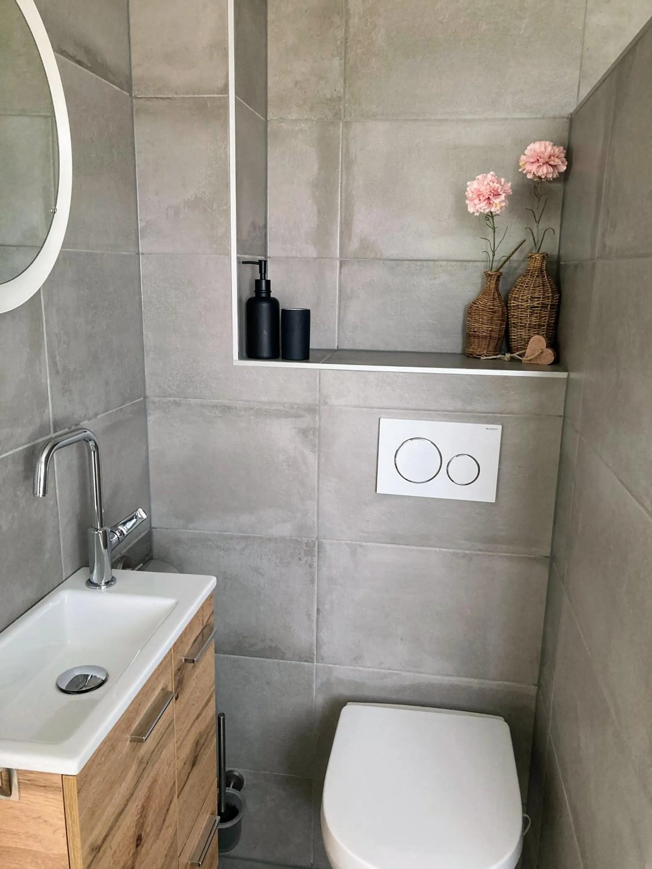 Toilet in bed bij zee