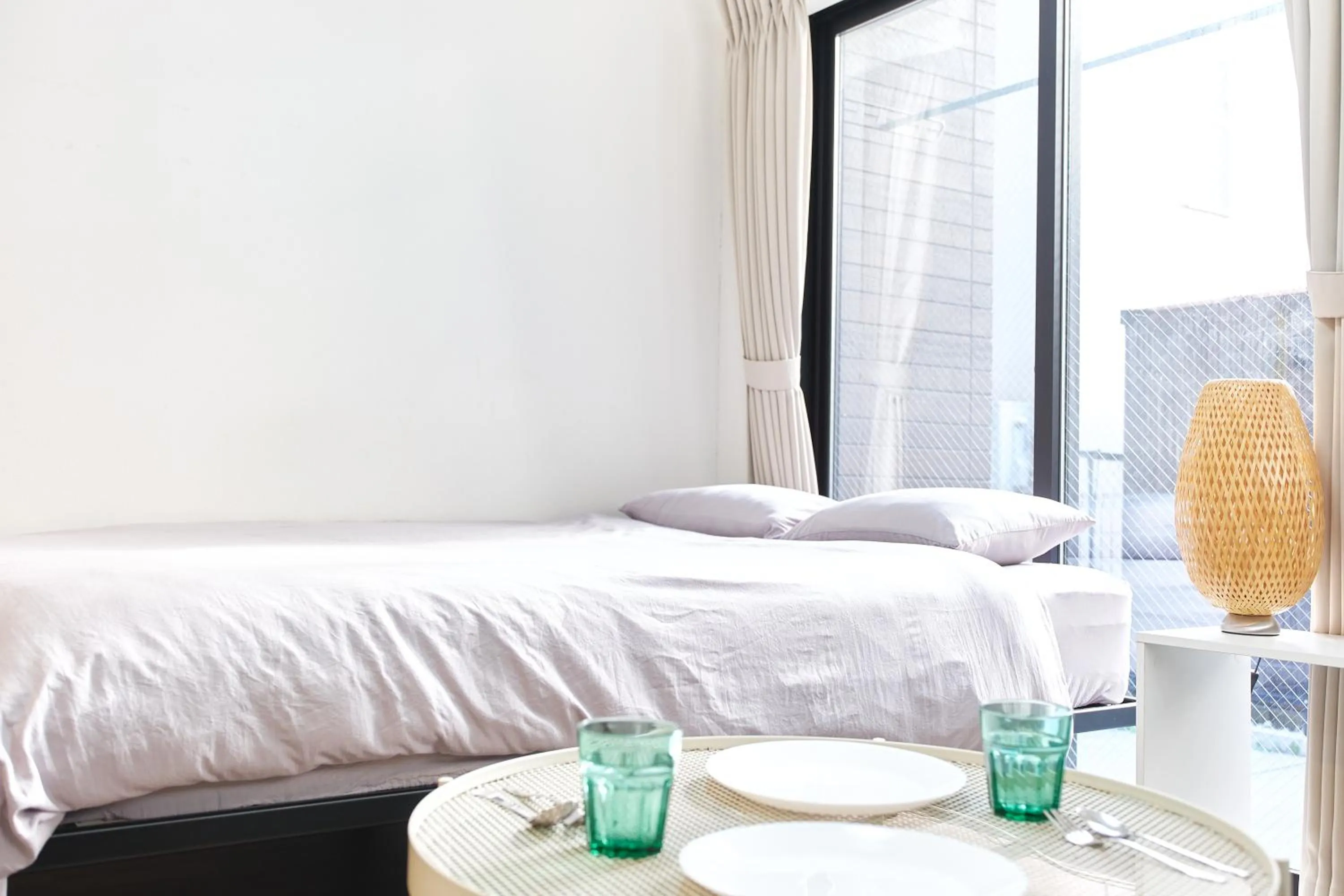 Bed in Base Hanegi Apartment by Tranova