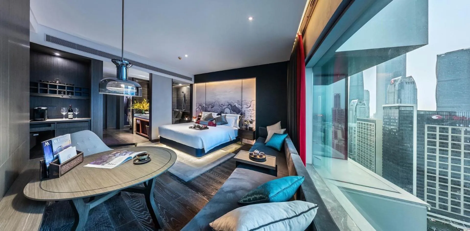 Seating area in Elegant Hotel Guangzhou Zhujiang New Town Canton Tower- Free Shuttle Bus to Canton Fair Complex during Canton Fair period