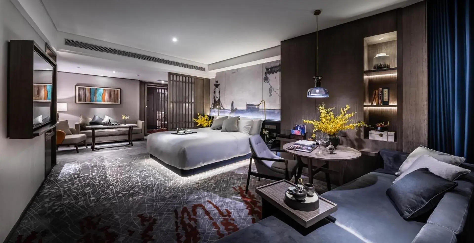 Photo of the whole room, Bed in Elegant Hotel Guangzhou Zhujiang New Town Canton Tower Photo of the whole room, Bed in Elegant Hotel Guangzhou Zhujiang New Town Canton Tower