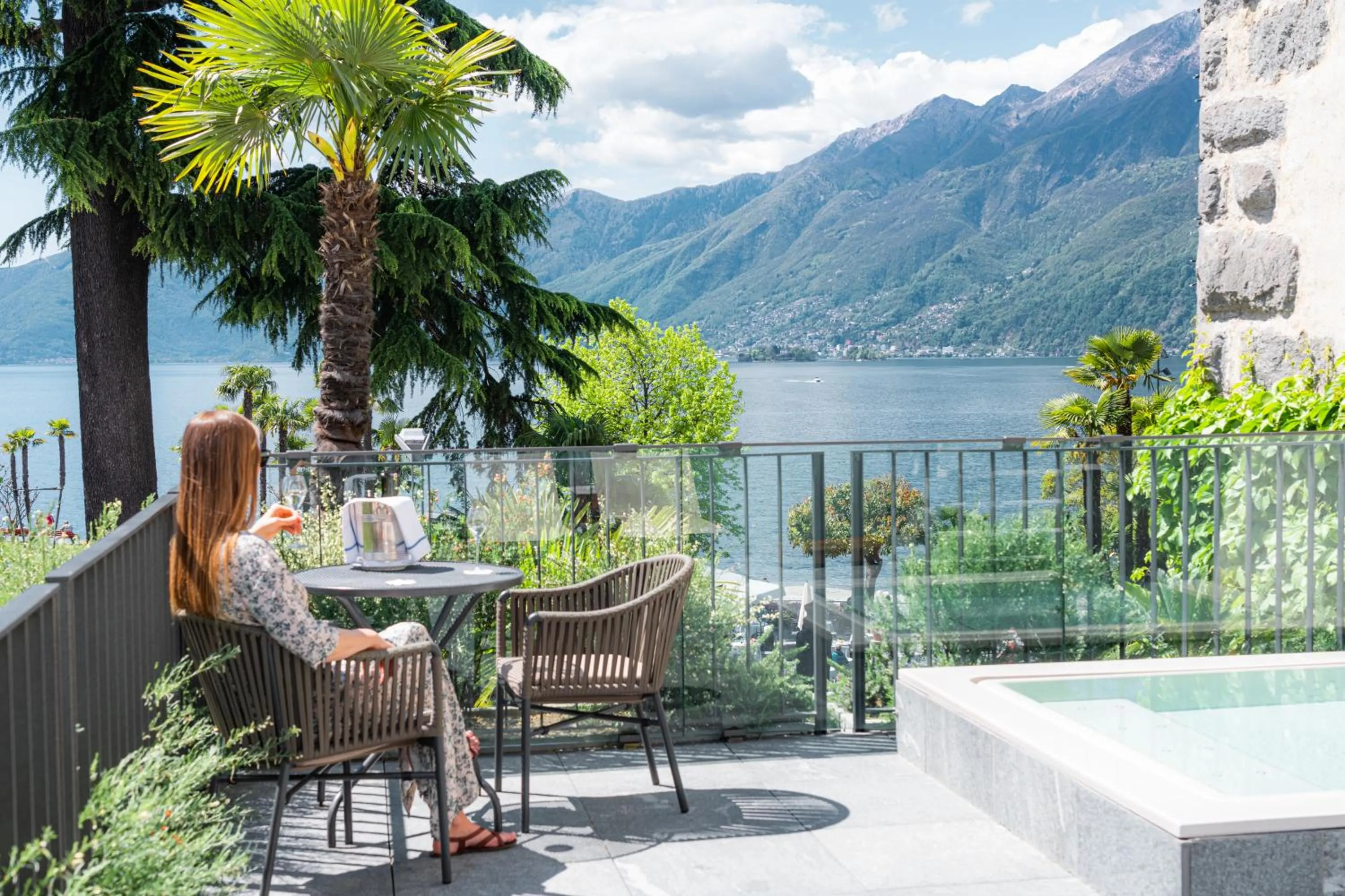 Balcony/Terrace in Romantik Hotel Castello Seeschloss