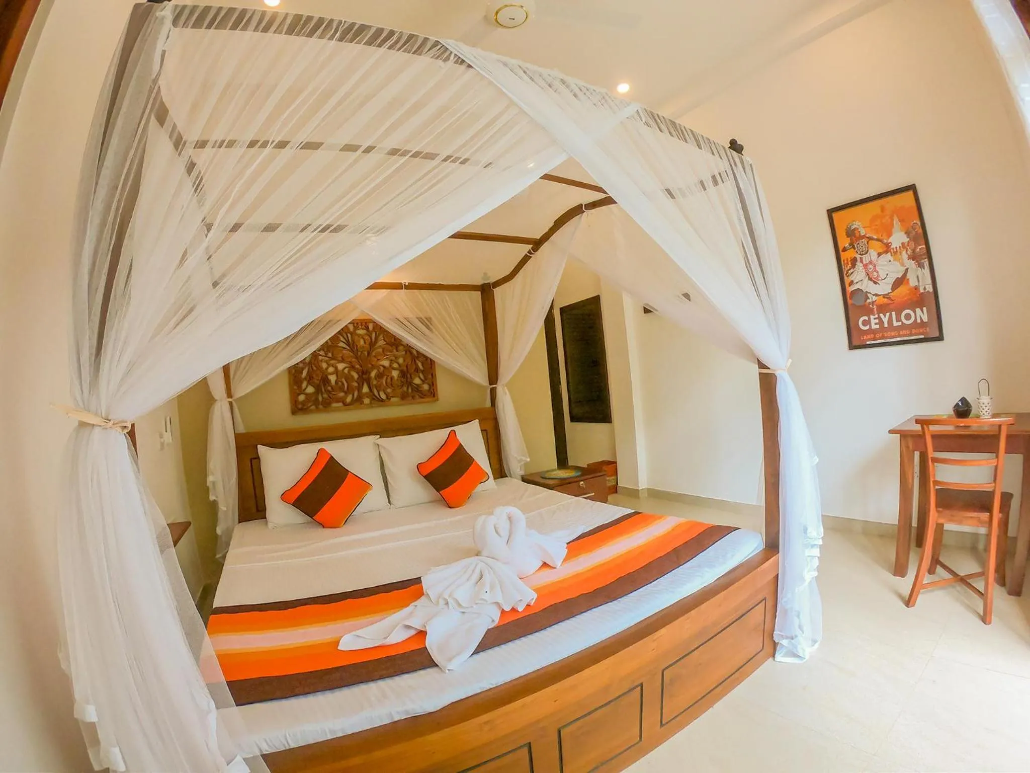 Bed in Terrace Garden Ayurveda Resort