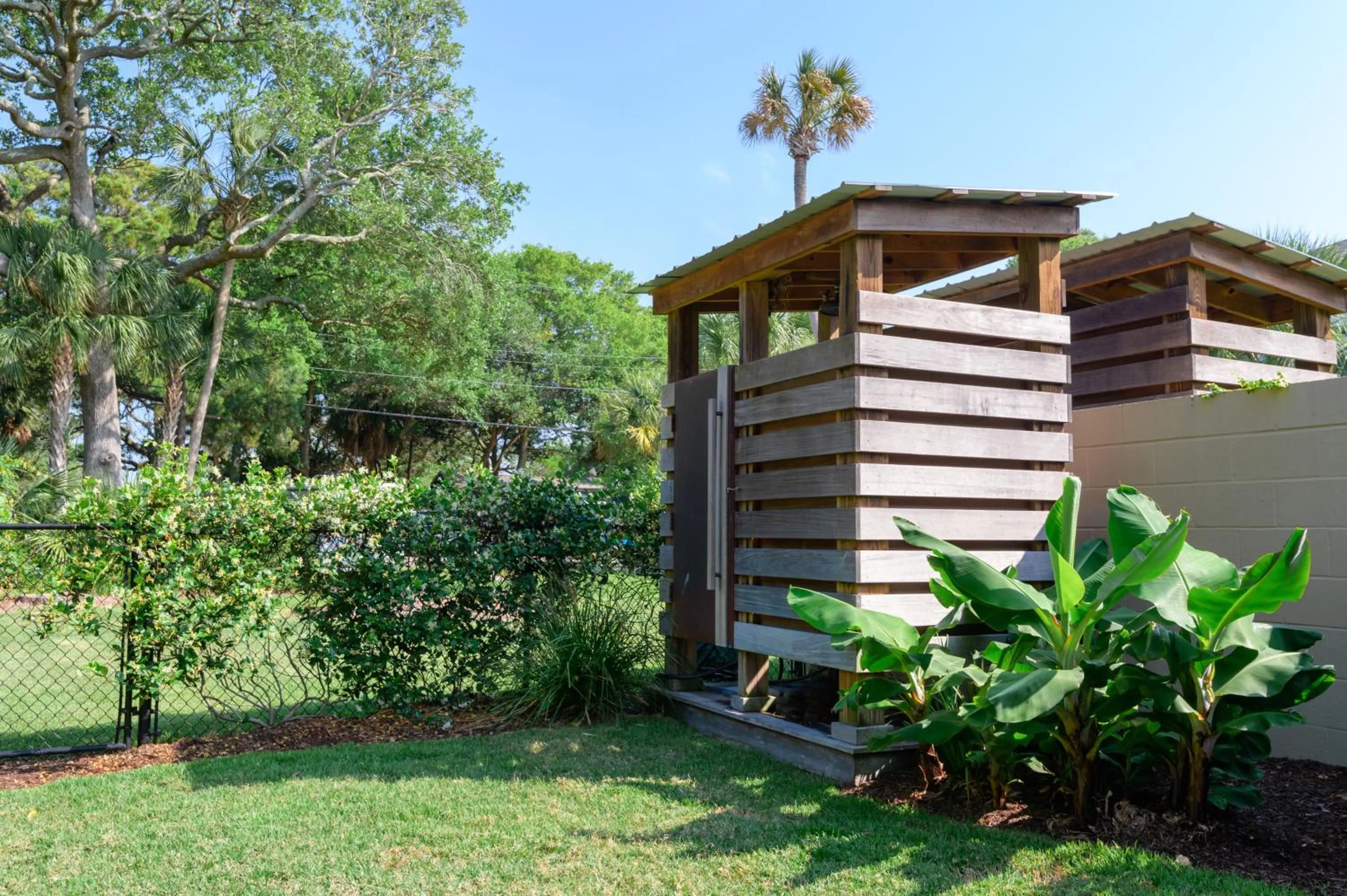 Shower in Folly Vacation 114A Townhouse near the beach, pet friendly