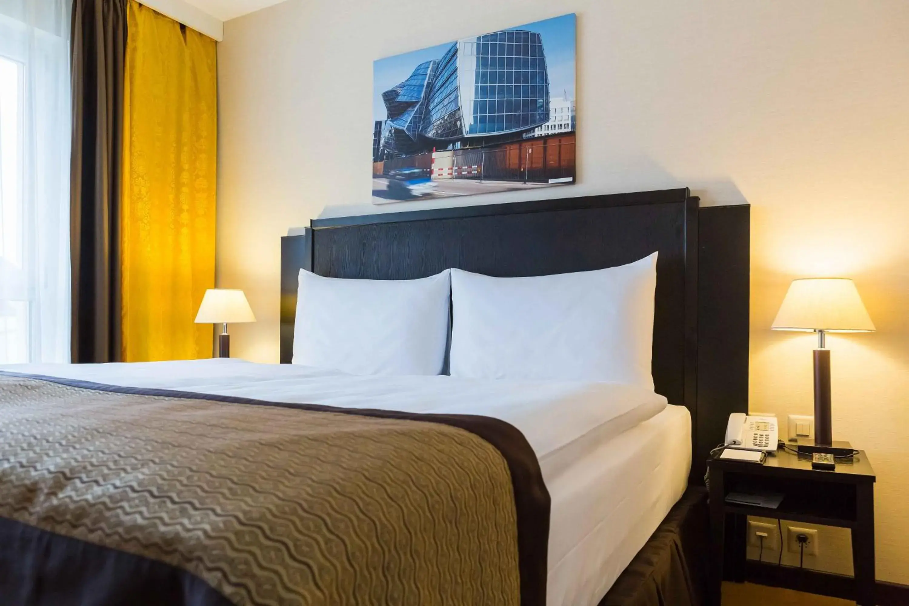 Photo of the whole room, Bed in Hotel Euler Basel Photo of the whole room, Bed in Hotel Euler Basel
