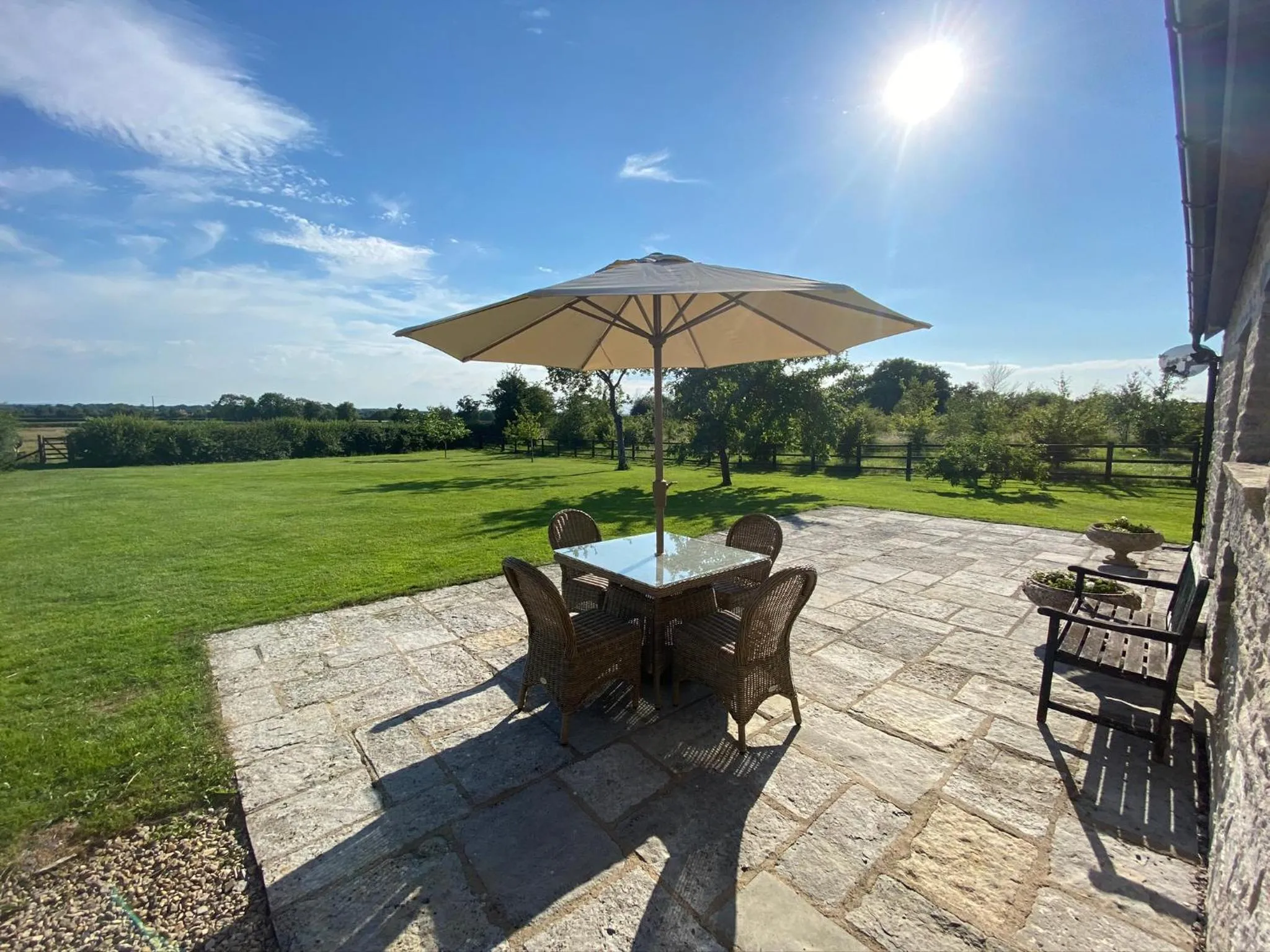 Patio in Yew Tree Cottage