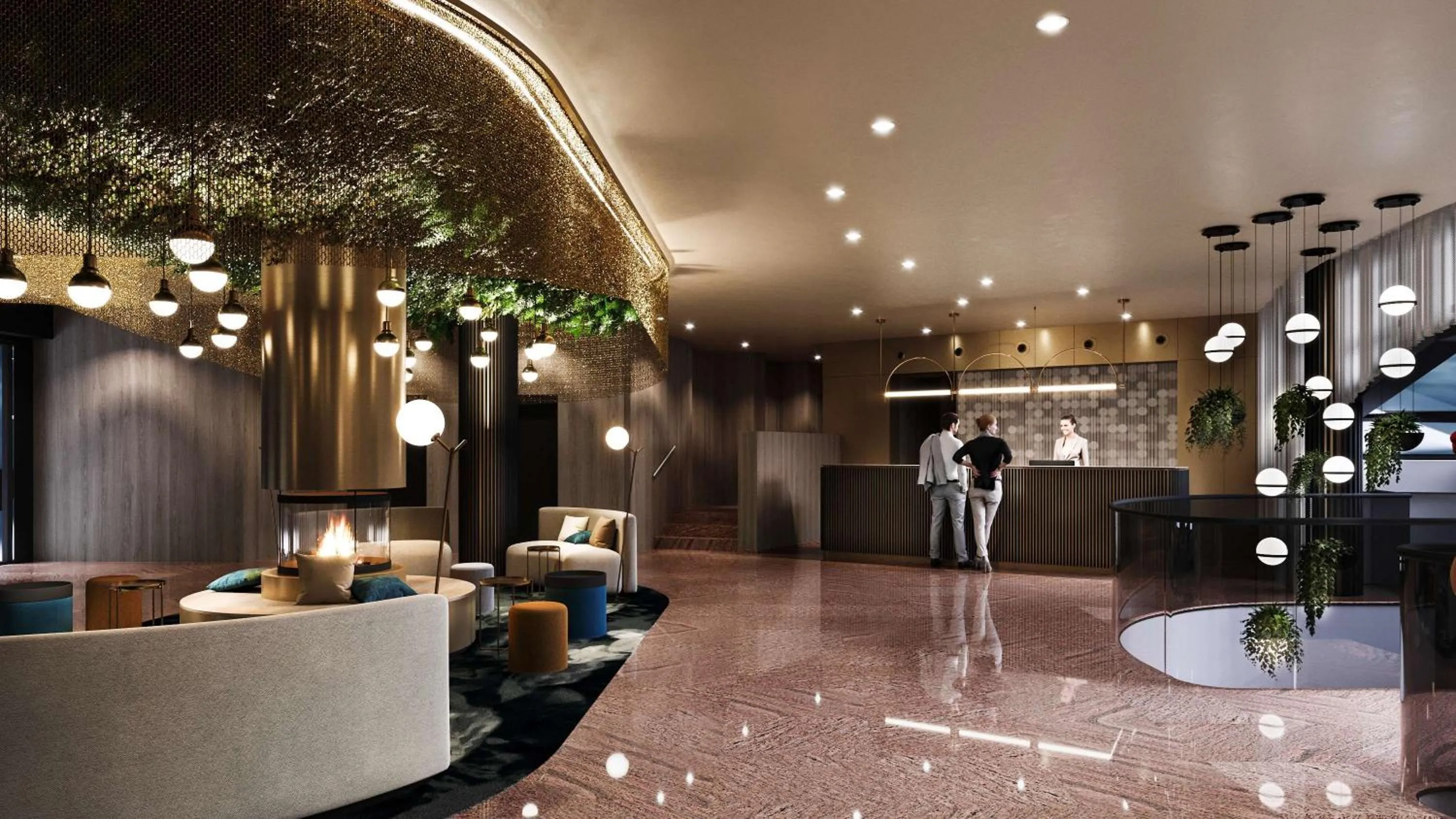 Lobby or reception in NH Geneva Airport Hotel