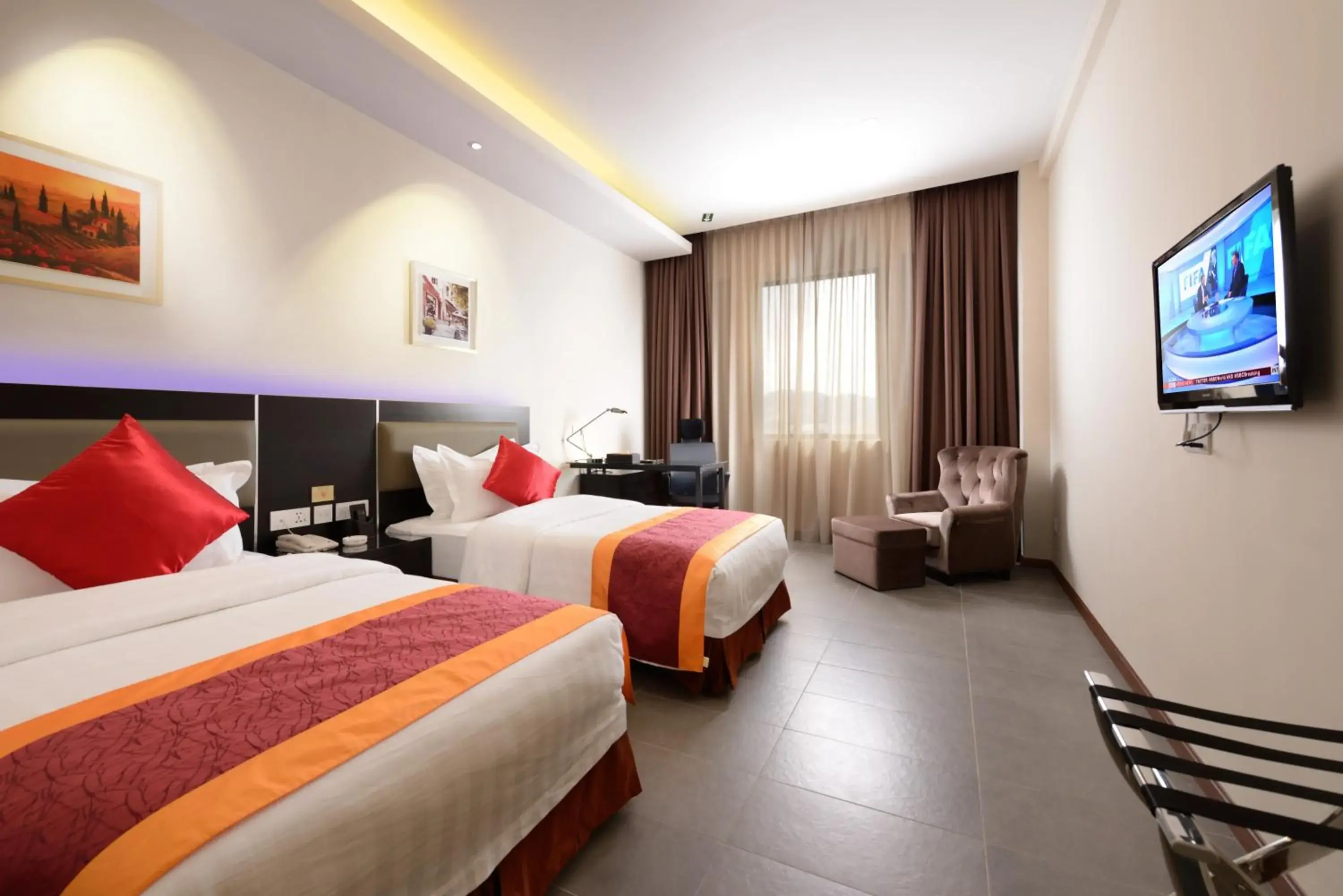 Bed in E-Red Hotel Kuantan