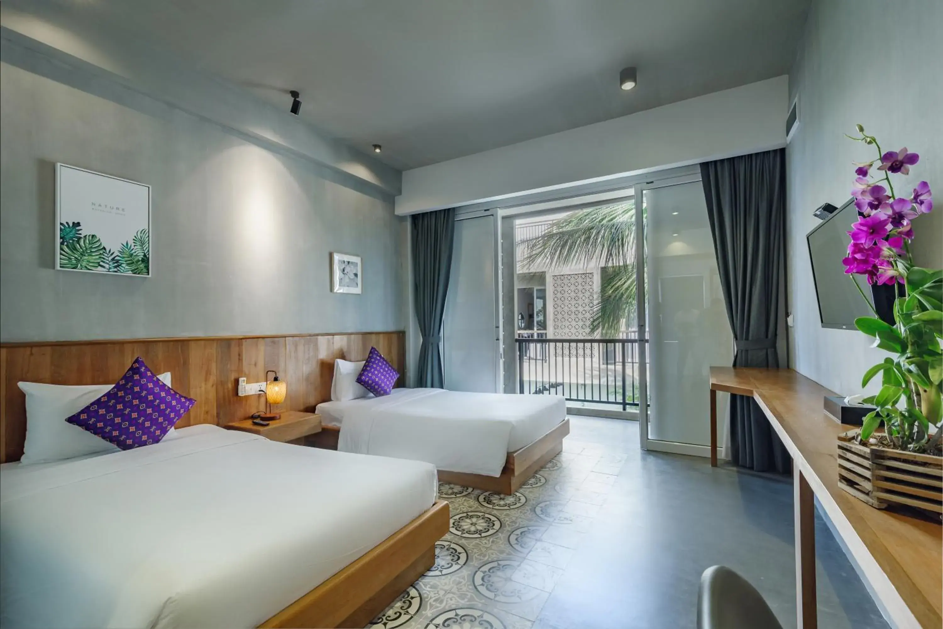 Twin Room with Garden View in Phka Kravan Boutique Twin Room with Garden View in Phka Kravan Boutique