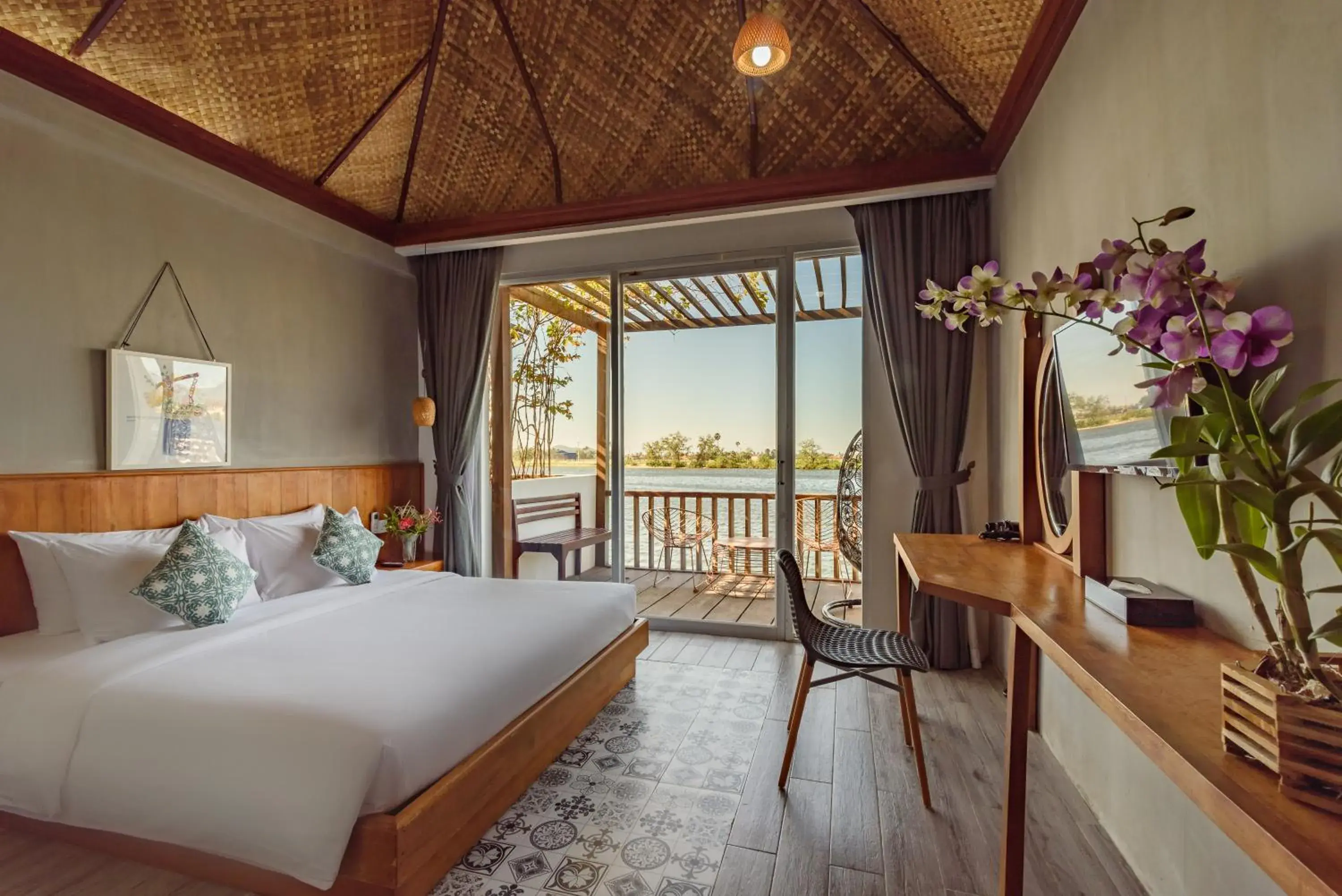 Balcony/Terrace, Bed in Phka Kravan Boutique Balcony/Terrace, Bed in Phka Kravan Boutique